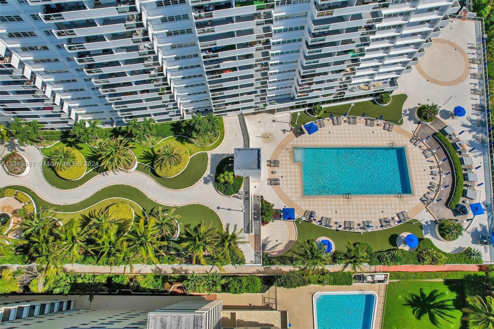 upper and lower decks, heated pool