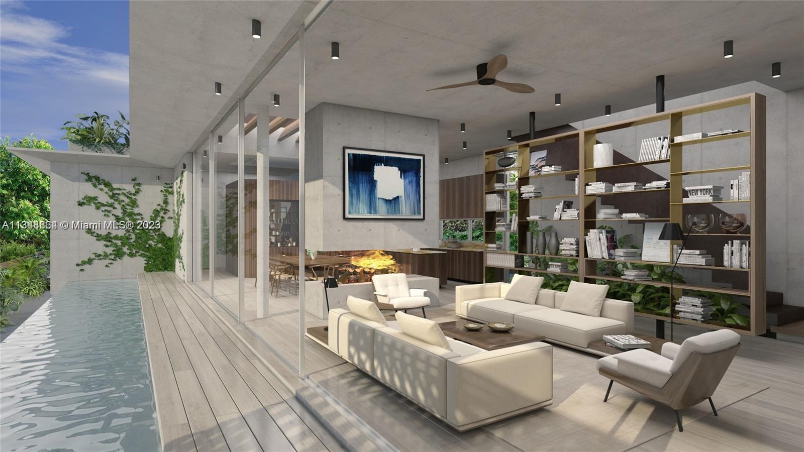 Living room by poolside
