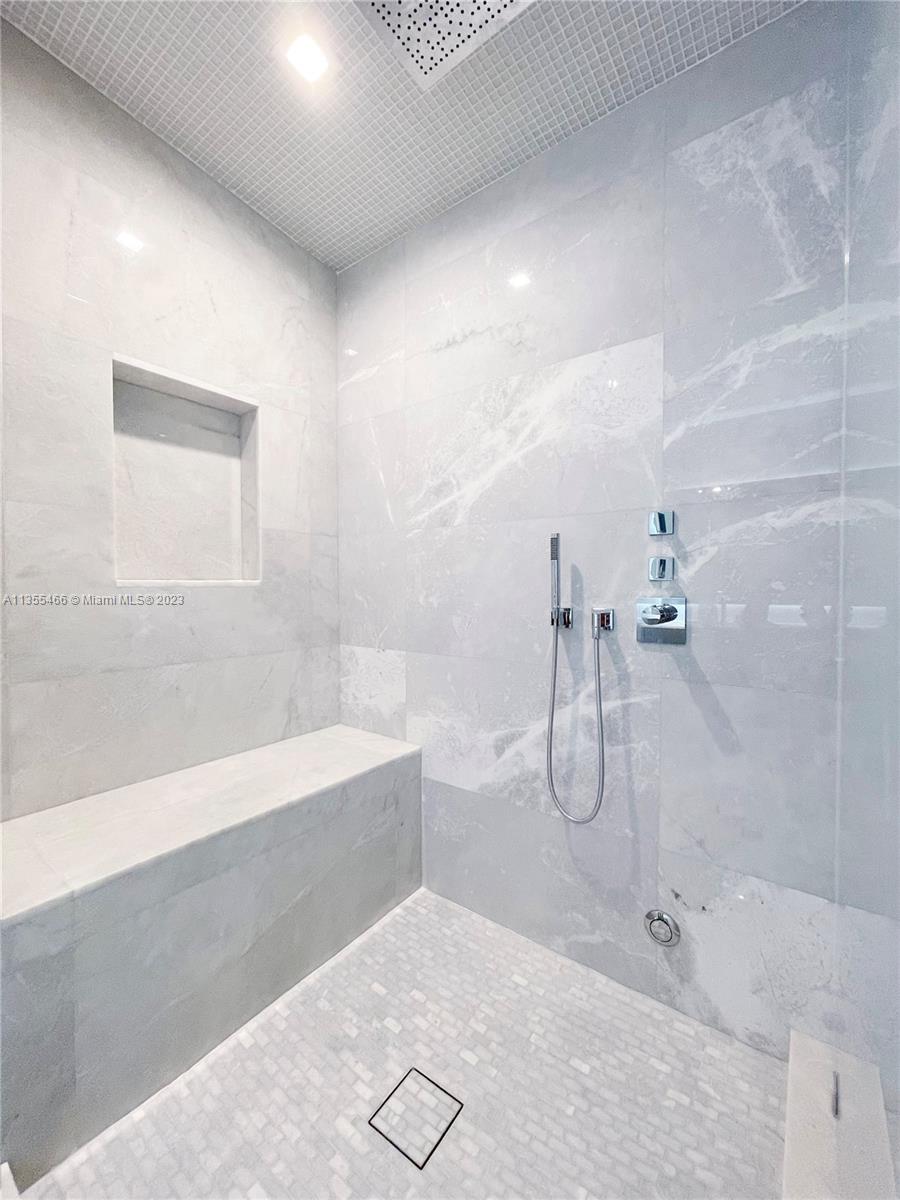 Steam shower in master bathroom