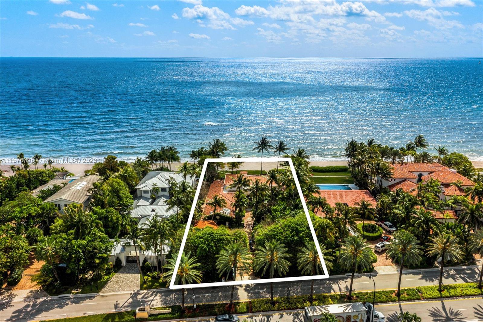 This Golden Beach property is a rare oceanfront gem boasting 31,500 SF of oceanfront land & 100’ of direct beachfront. This prime location offers panoramic ocean views & direct access to the pristine sands of the beach, making it a unique opportunity to create a custom oceanfront masterpiece. The area is known for its exclusivity, w/ some of the most luxurious homes in South Florida, providing a serene environment surrounded by lush greenery & white sand beaches. Residents can enjoy world-class dining, shopping, & entertainment. With unparalleled ocean views, this property offers the ultimate coastal living experience & is an excellent opportunity to own a piece of paradise in one of Florida's most sought-after areas w/ a private beach, clubhouse, Golden Beach police force & tennis courts.