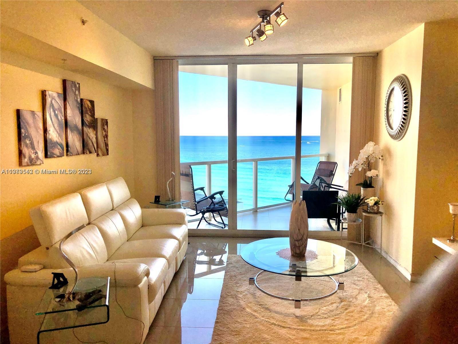 Welcome to La Perla in Sunny Isles Beach, Florida (ZIP code: 33160). Indulge in the epitome of luxury with this stunning oceanfront condo. Experience breathtaking ocean views from every corner of this fully furnished 1 bedroom, 1.5 bathroom apartment. Enjoy the direct ocean and Intracoastal views from two balconies with a desirable northeast exposure. The unit boasts a state-of-the-art kitchen with stainless steel appliances, elegant marble floors, and the convenience of a washer and dryer. This full-service building offers 24-hour security, ensuring your peace of mind. With its central location, you'll find yourself in close proximity to the renowned Aventura Mall and major highways. Don't miss this exceptional opportunity to embrace the sun-soaked lifestyle of Sunny Isles Beach.
