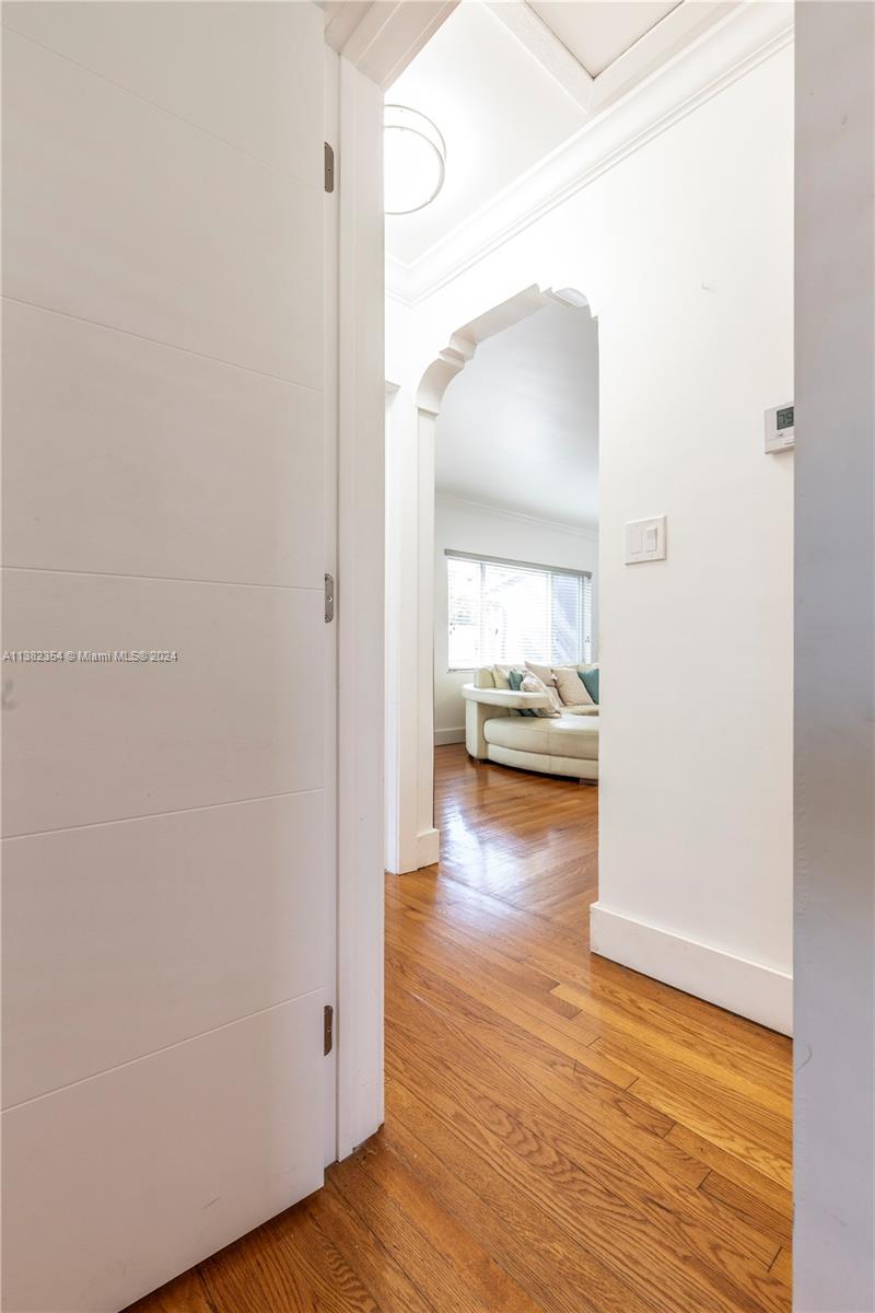 Hallway leading to kitchen