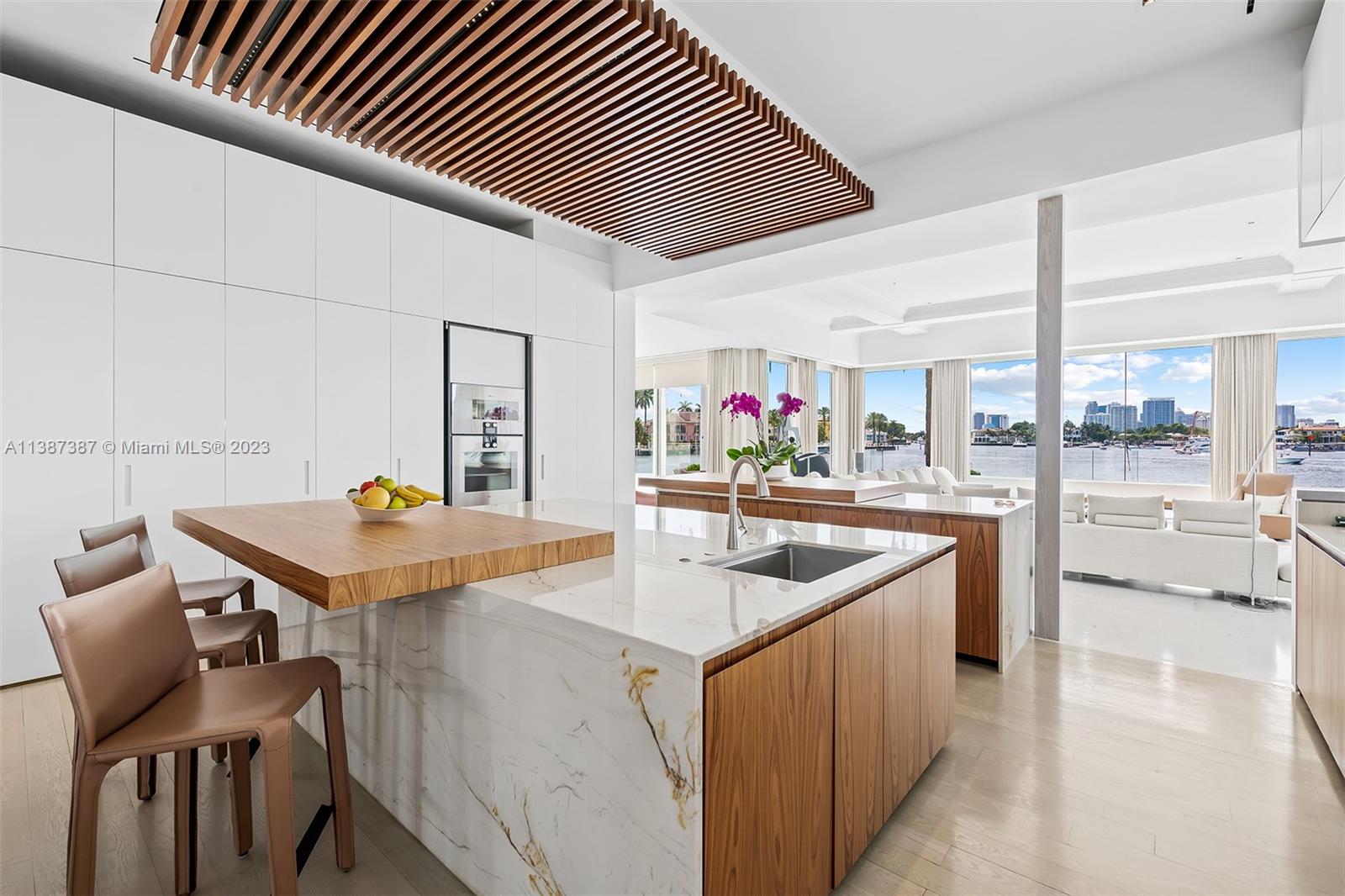 View of Kitchen with Countertop Dining area.