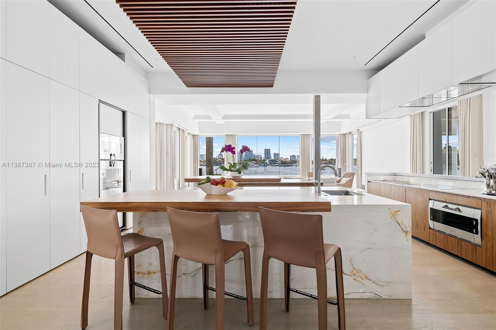 Kitchen  with beautiful west facing views.