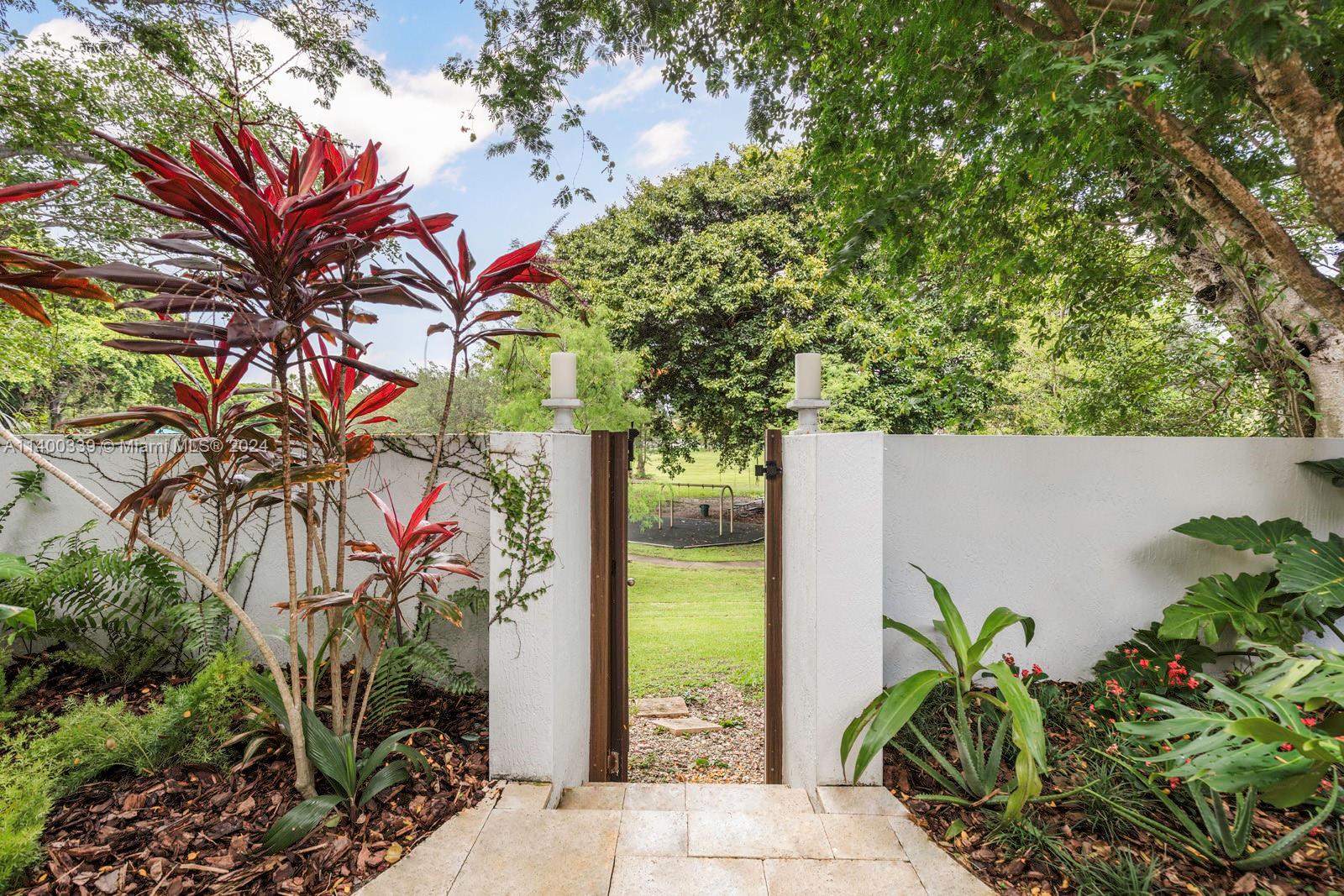 Private Entrance to Park