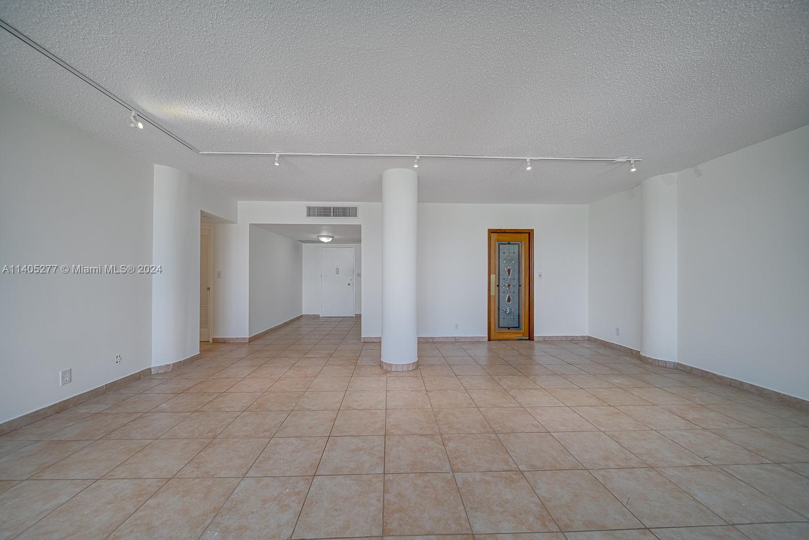 View from entrance to living area