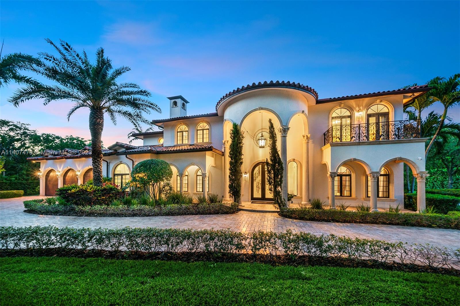 Elegant & Exquisite estate located in Pinecrest, enveloped by pristine landscaping & private gates. Completely renovated in 2013, this property offers volume ceilings, a grand foyer w/ an elegant staircase, & expansive living areas for entertaining. Discover 6 bedrms, 7/2 bathrms, + two lofts/playrm, home theatre, & recreational rm w/ a custom wet bar & wine cellar. Enjoy a gourmet kitchen w/ butler’s pantry, breakfast area & large family rm to enhance the experience. The master suite impresses w/ a sitting room, spa-like bath w/ a gas fireplace, & a private terrace w/ staircase overlooking the outdoor oasis. Outdoor living is exceptional w/ a covered terrace, summer kitchen, pool/spa, ample grounds, and a half basketball court. Add’l features: impact win/drs, a 3-car gar, & generator.