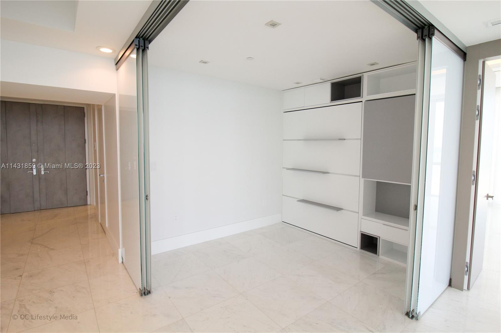 Murphy Bed Closed - Glass Doors Open