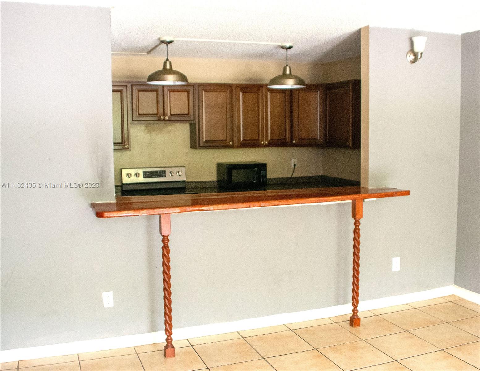 View from Living towards kitchen.