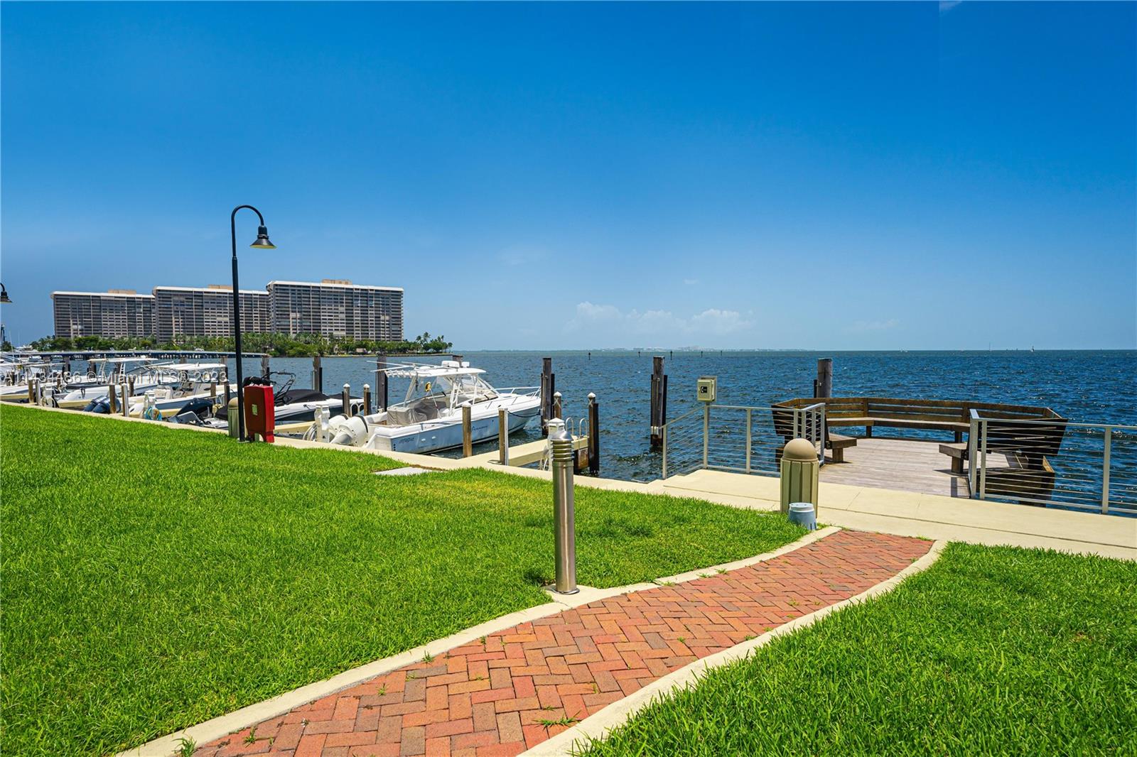 Walkway to Marina and sitting area