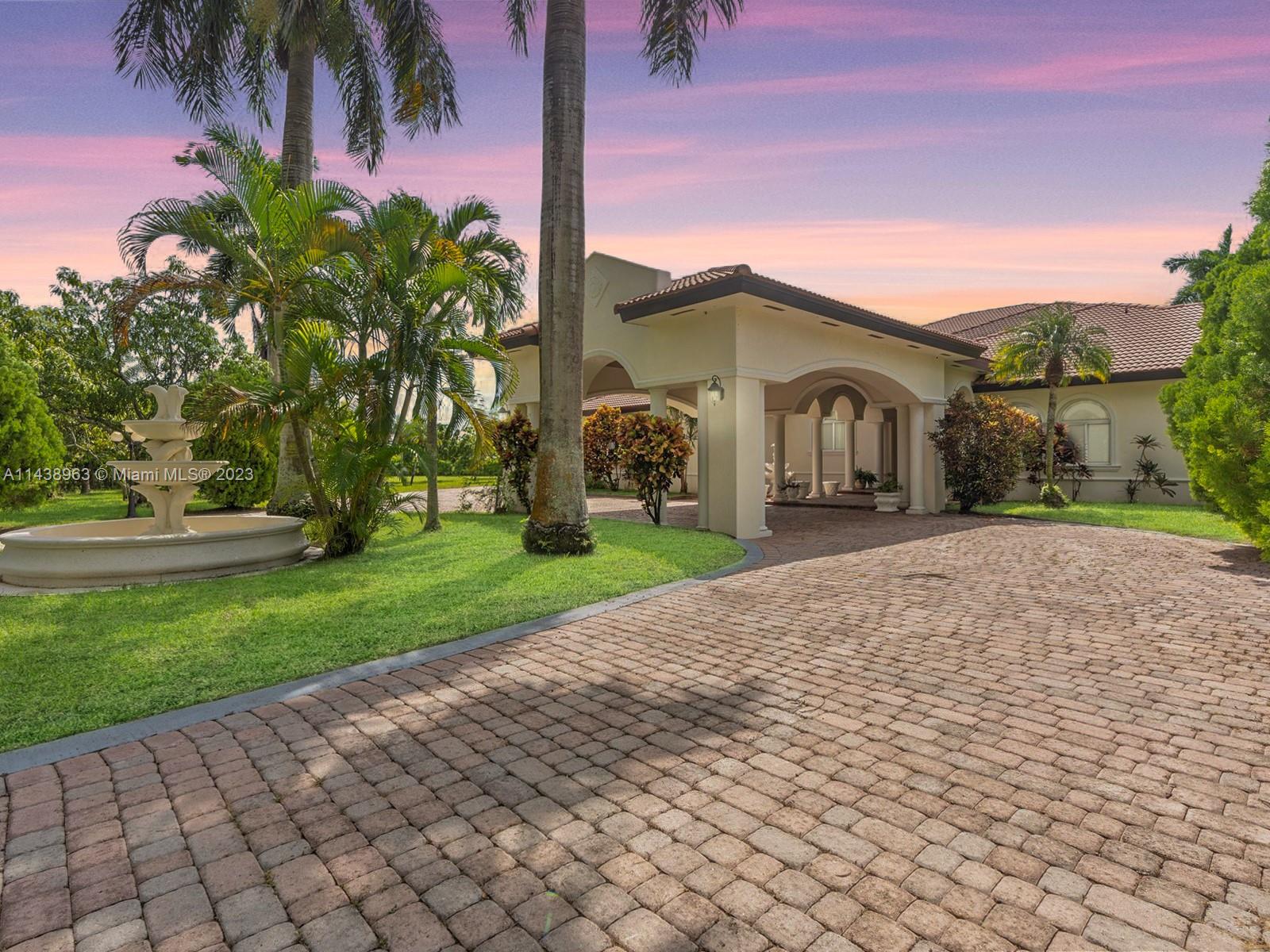 Expansive Paved Driveway