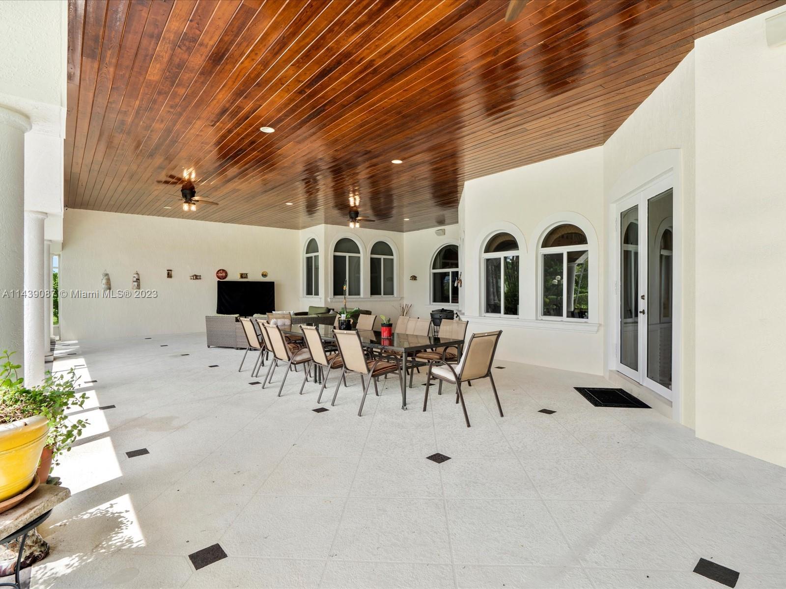 Covered Terrace overlooking the pool
