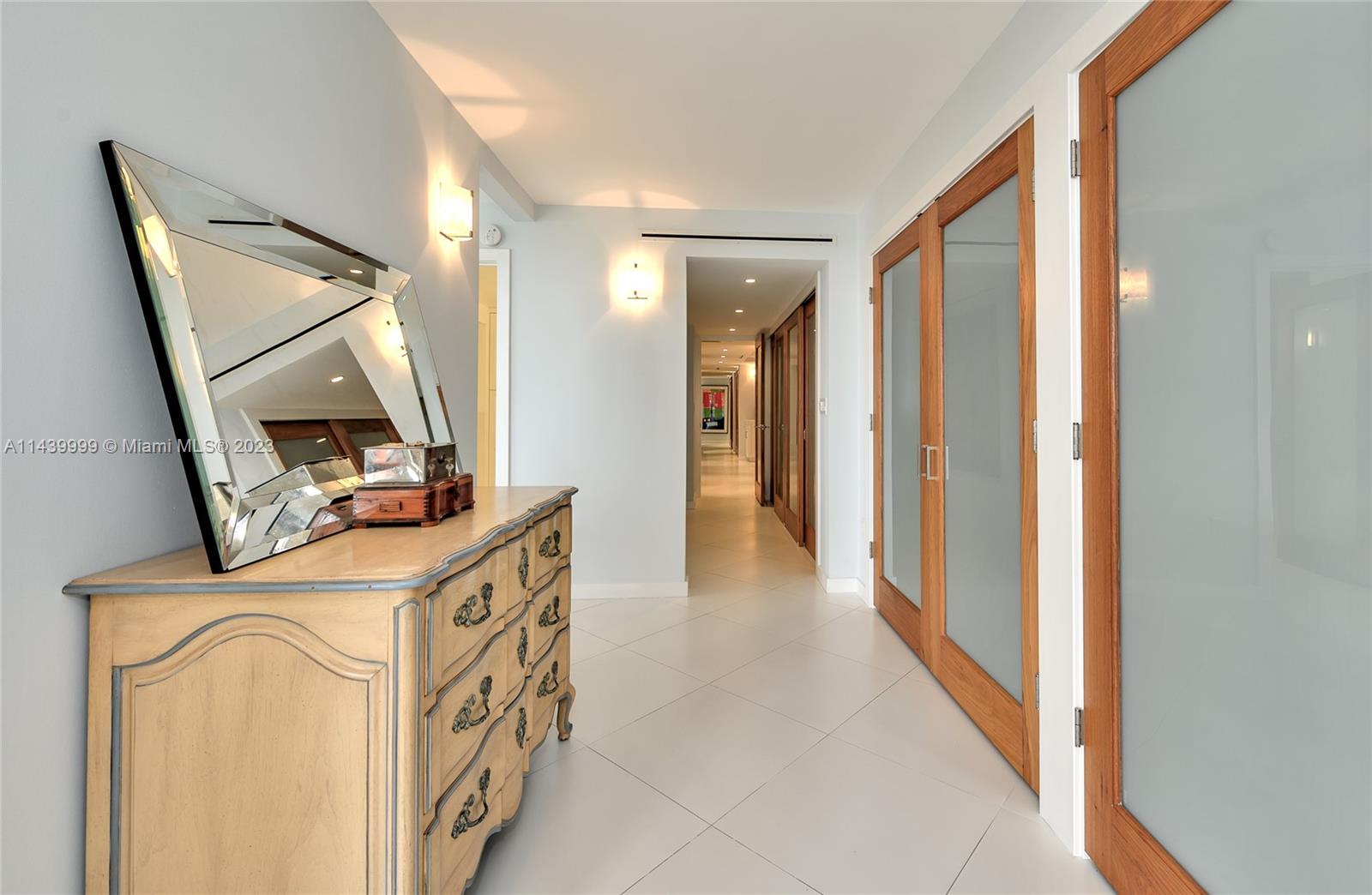 Wide hallways with plenty of storage