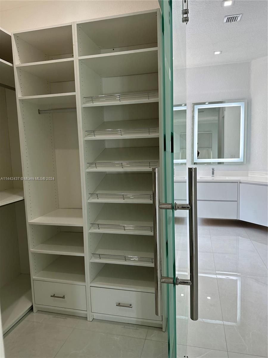 Master bedroom walk-in closet