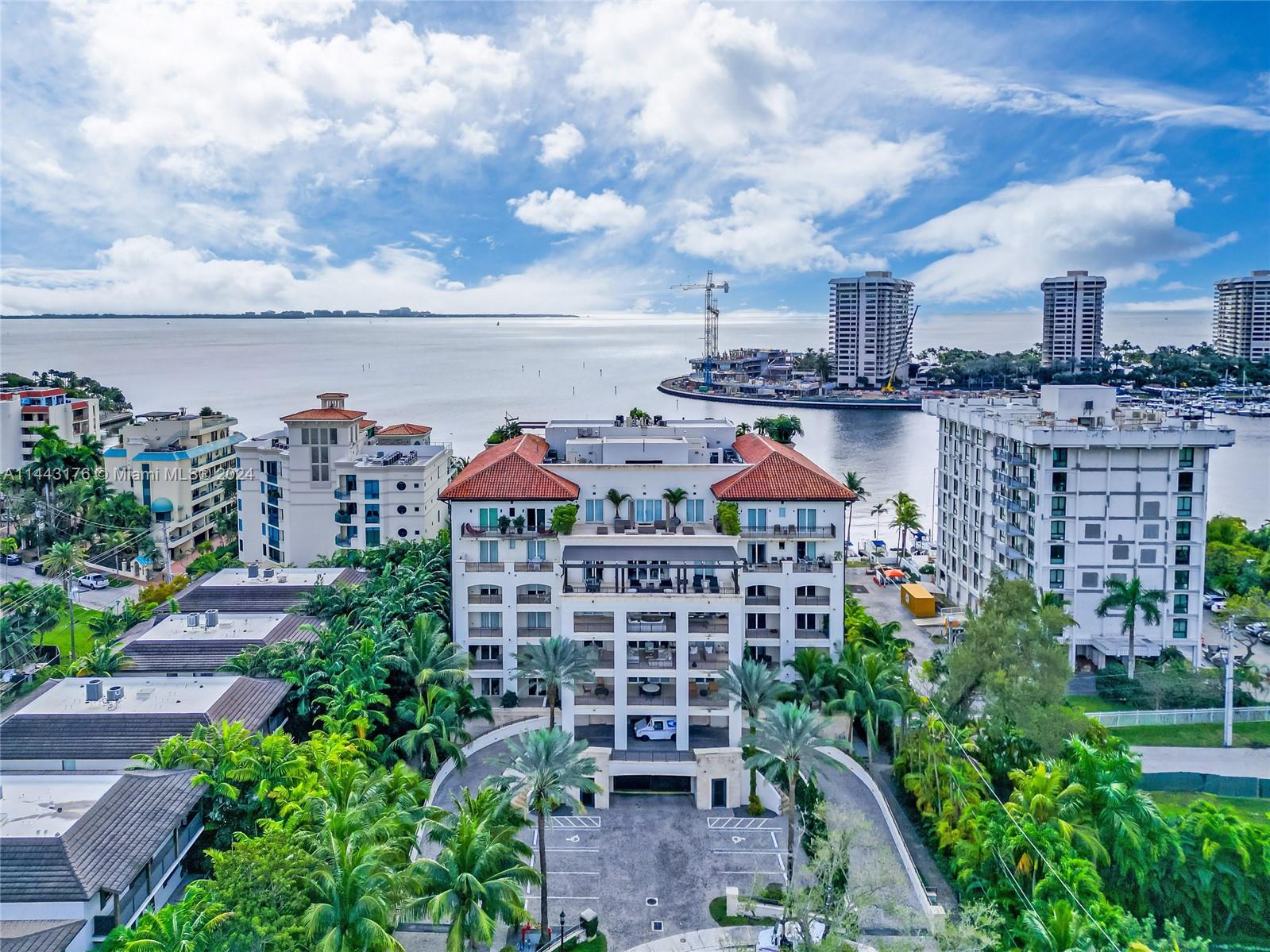 Private boutique building, unique unit w/spectacular water views of Biscayne Bay, total 18 private units in heart of Coconut Grove known as Residences at Vizcaya. Only unit for sale w/ boat slip included. Exclusive residence located on 2nd floor offers 4 bedrooms + maids quarters & 5.5 bathrooms, private elevator, foyer, open floor plan w/ high ceilings, European style kitchen, marble & dark wood floors throughout, family room, laundry room, spacious terrace w/ summer kitchen built in BBQ, one of the only units that features own private heated pool overlooking the bay.Covered parking garage 2parking spaces &2 car lifts. 24HR concierge, private marina, community lap pool, small gym. Pet friendly. Steele Mini park directly downstairs. Walkability & bike trails near.Next to HCA Mercy Hospital
