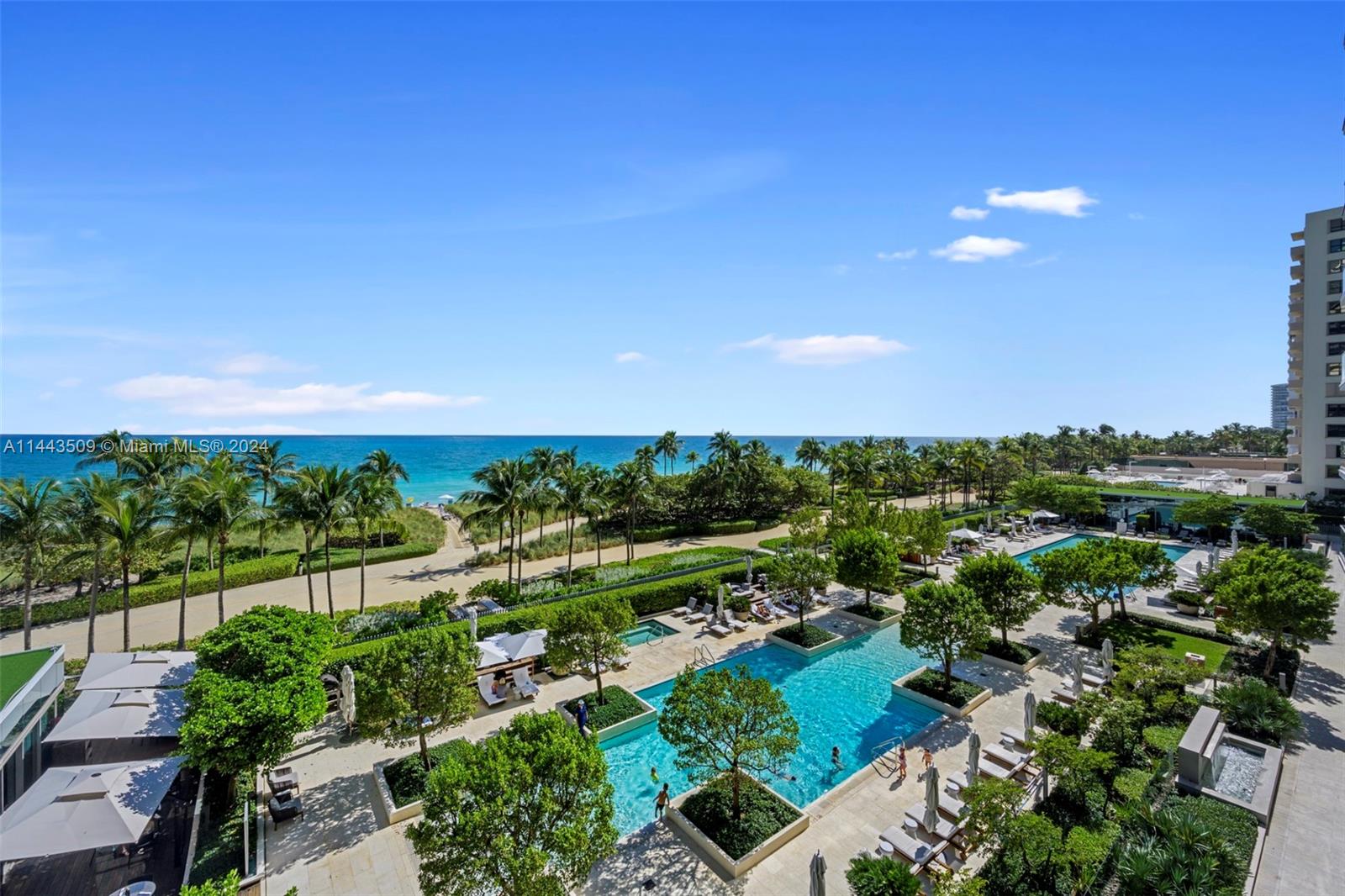 Exquisite turnkey corner residence in the prestigious Oceana Bal Harbour. This exceptional 2-bedroom, 2.5-bathroom, 2,232 SF home boasts breathtaking direct ocean views, an expansive 800 SF wrap-around balcony, and 10-foot floor-to-ceiling glass with extra-wide windows. The private elevator opens directly into your foyer. The resort-style amenities allow you to indulge in a luxurious 5-star experience without ever needing to leave home. Enjoy the convenience of 24-hour concierge and valet service, a state-of-the-art gym, a beachfront restaurant, oversized pools, two tennis courts, a movie theater, a world-class spa, private cabanas, museum-quality artwork throughout, and much more. Easy to show.