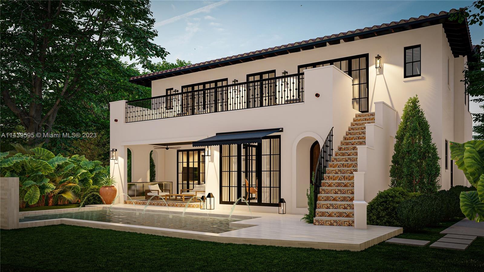 Unique opportunity to own a brand new 4,997 SF home in the heart of Coral Gables, close to the renowned Biltmore Hotel. Showcasing a Florida modern design, the 4-BD, 4-BA home was designed by Locus Architecture and constructed by The Calta Group on a beautiful 9,970 SF lot. With every detail carefully selected and expertly designed, Sensi Casa interiors blend seamlessly with high-impact windows and doors, an exquisite gourmet Mia Cucina kitchen with luxury appliances and custom cabinetry, and state-of-the-art electronics and security system. The Nelson De Leon Florida Vernacular outdoor design showcases tropical landscaping, a charming courtyard, pool, Mia Cucina summer kitchen, and a two-car garage.
