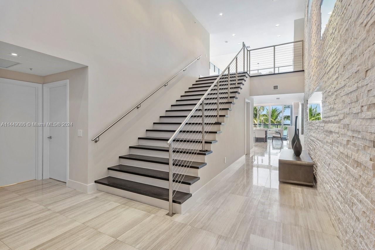 Stairs to second level