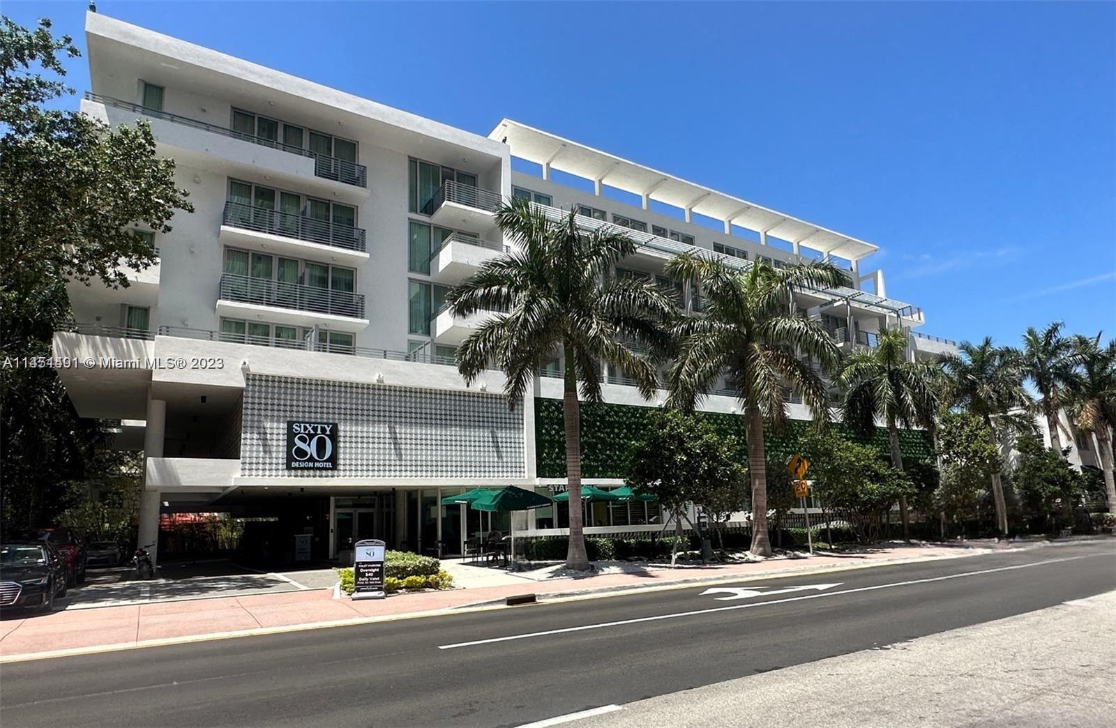 Great Investment Opportunity: Flexible rentals - minimum 1 day. Modern, chic condo hotel, mid beach, great location on Collins Ave. Starbucks in lobby, pool and gym on terrace. Walk to the beach, restaurants, cafes, shops. Fully furnished and equipped. The unit is in the hotel rental program.