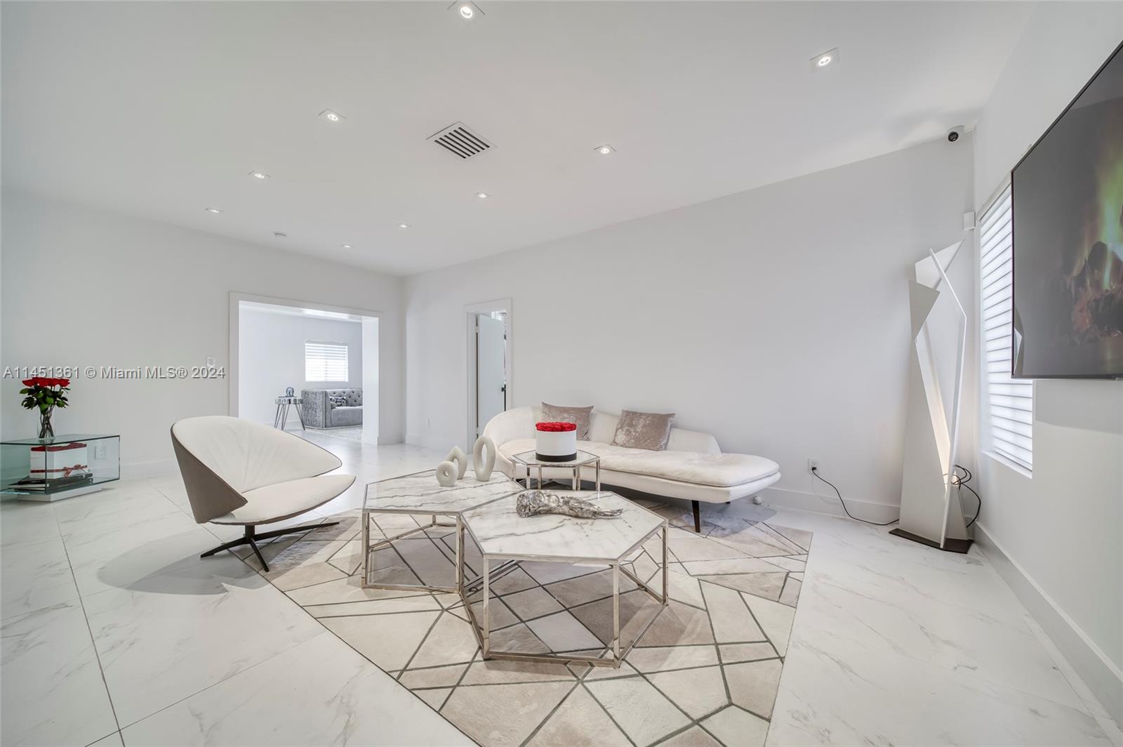 living room facing kitchen