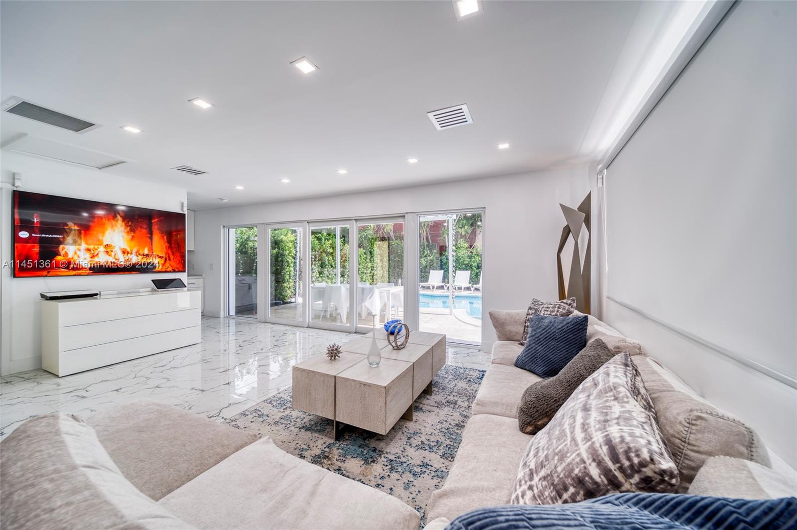 living room facing family entry area