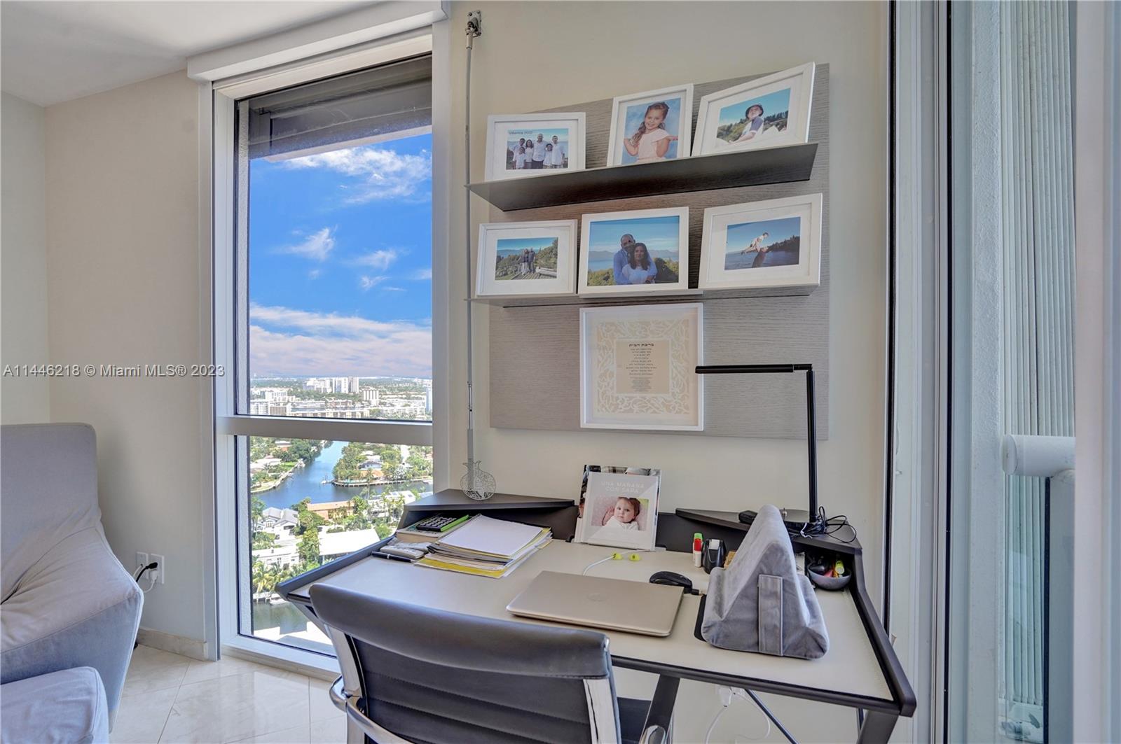 Office area in master bedroom.