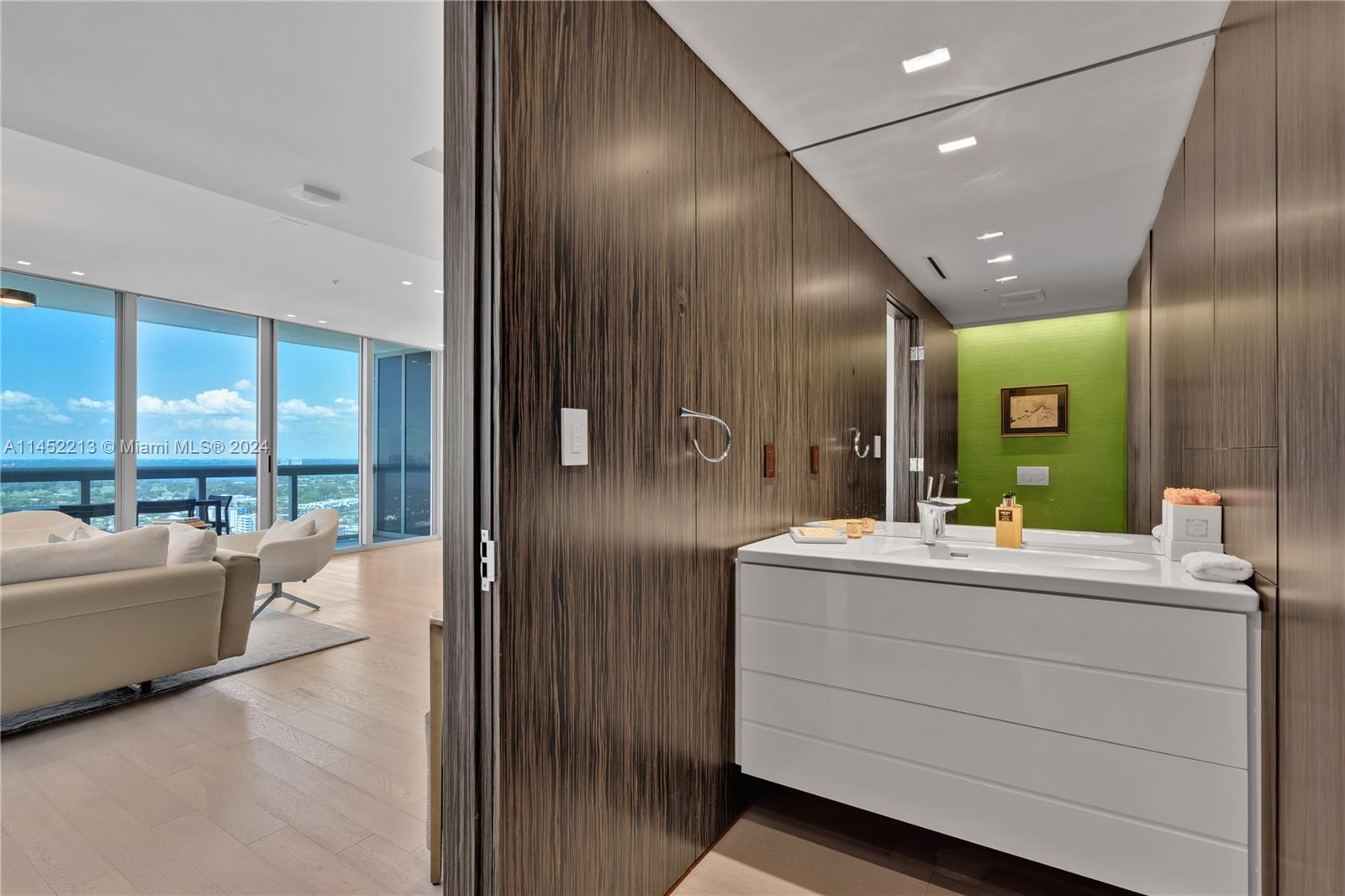 half/guest next to living/dining area