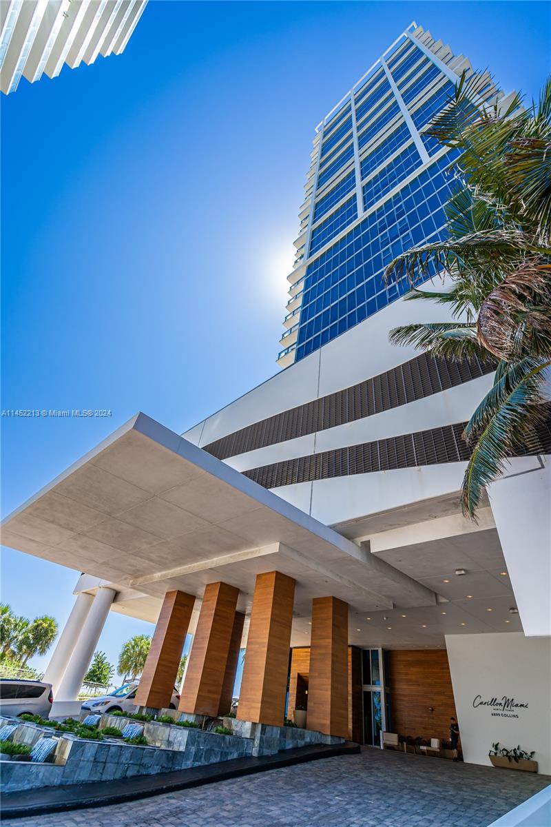 street entrance to north tower