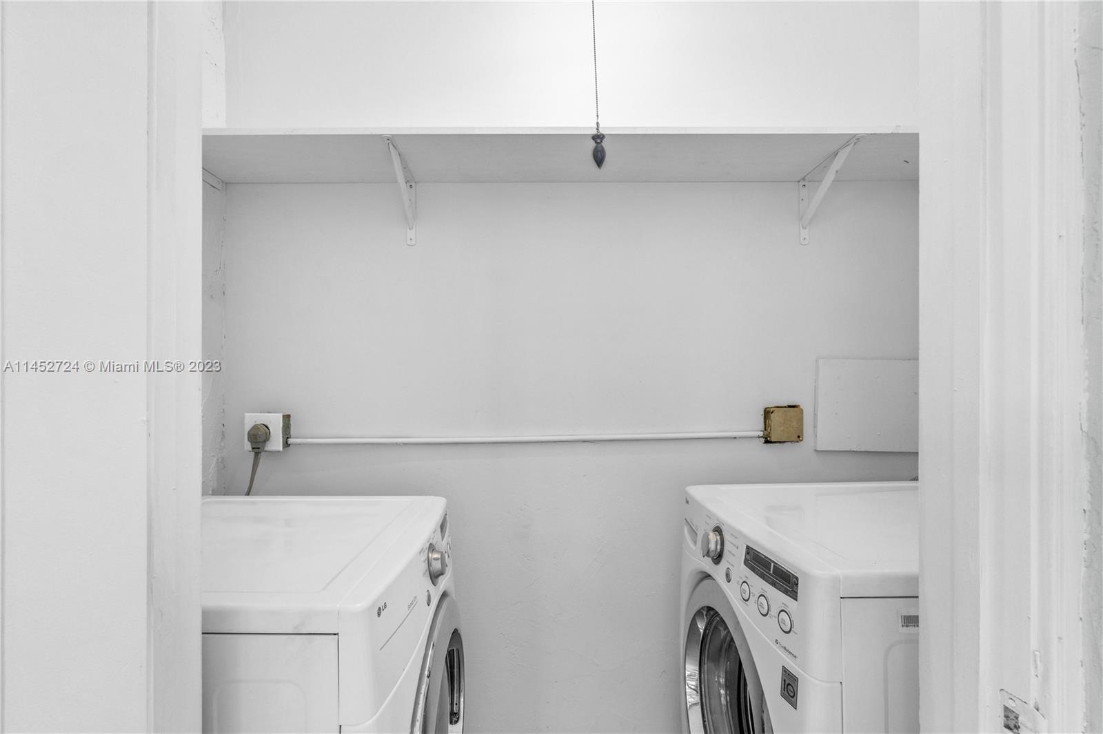 Full size washer and dryer.