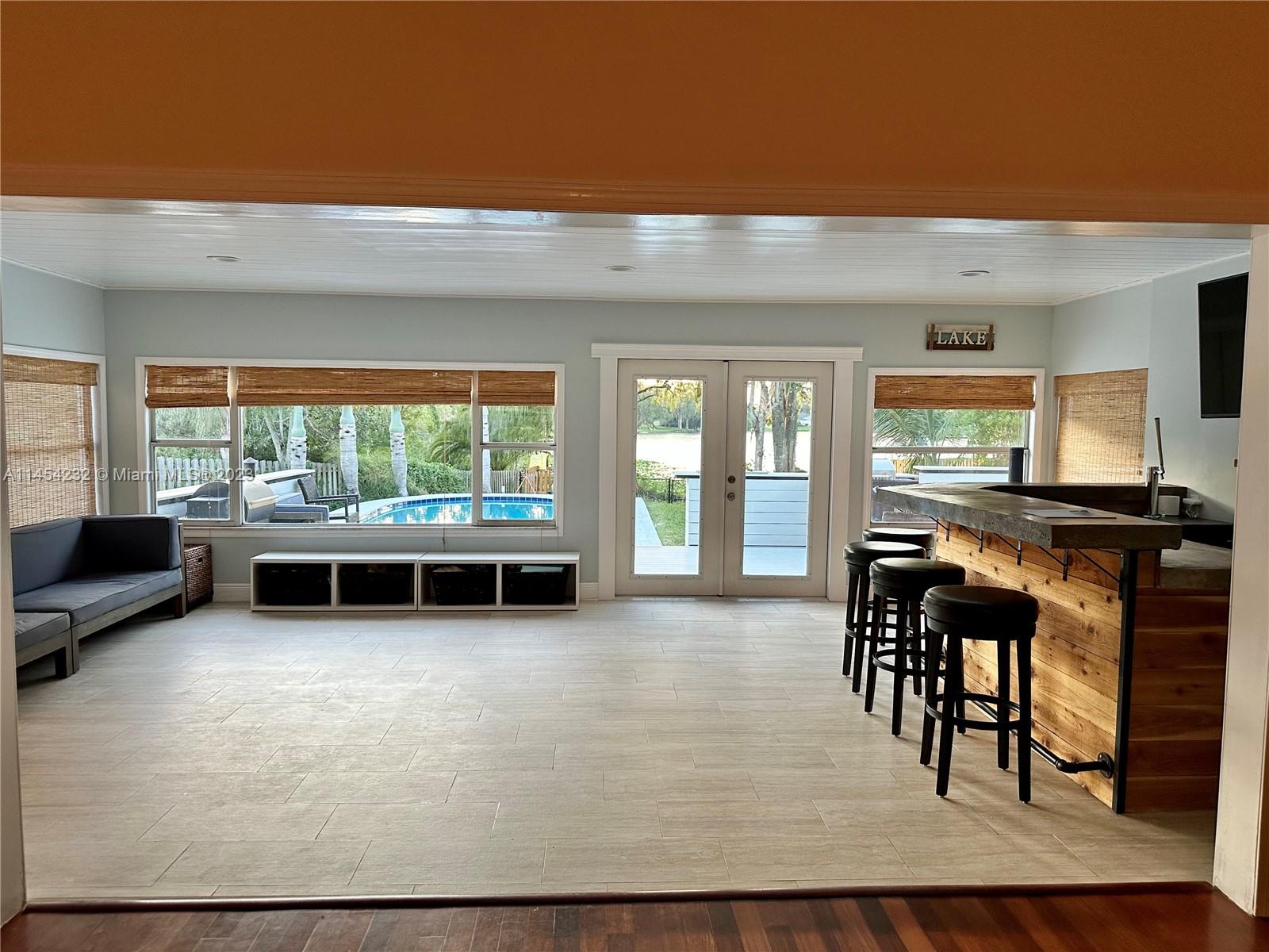 Family Room leads out to patio (lake view)