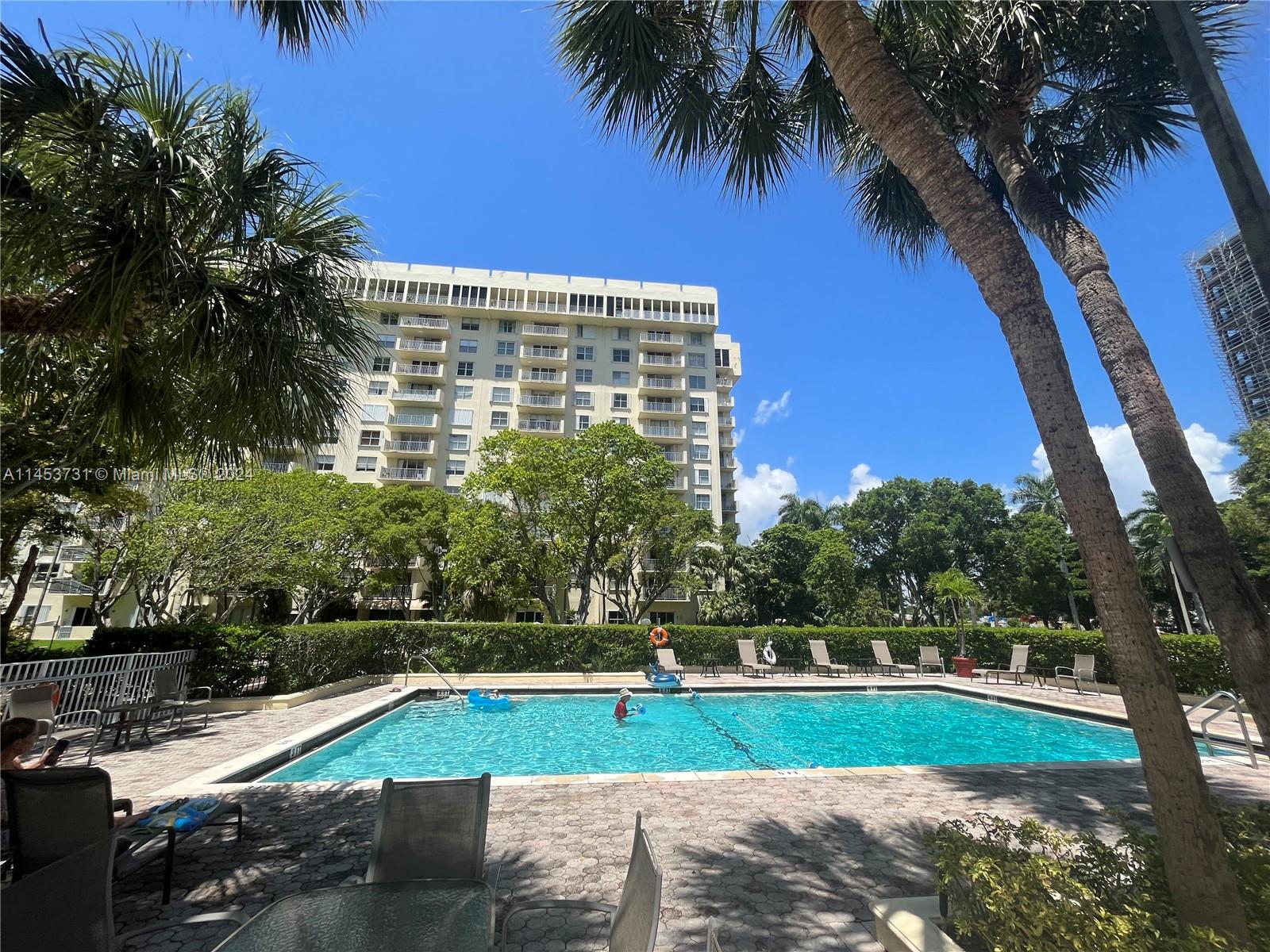 View of the building from the Pool.