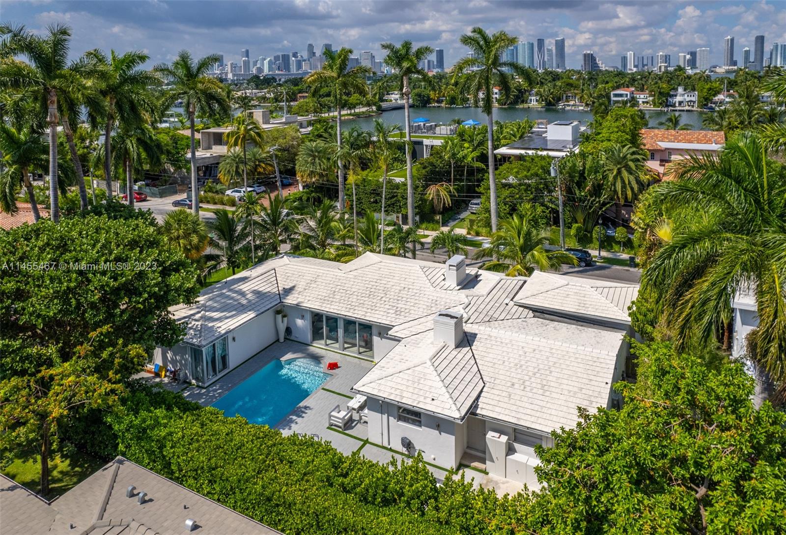Welcome to this exceptional 4-bed, 4-bath, 3,800 sqft single-family home on an expansive 11,250 sqft corner lot, a rare find in Miami Beach's Venetian Islands. 
The house boasts a high-end, brand-new kitchen that bathes the space in natural light, creating a warm and inviting atmosphere. For your security, there's a comprehensive alarm system in place.

The open-concept living areas seamlessly lead to a pool and barbecue area, perfect for outdoor entertaining. The 500 sqft gym/exercise room is versatile, easily converted into a movie theater, or even back into a car garage.

Located on prestigious Dilido island, the substantial lot size holds potential for future development.