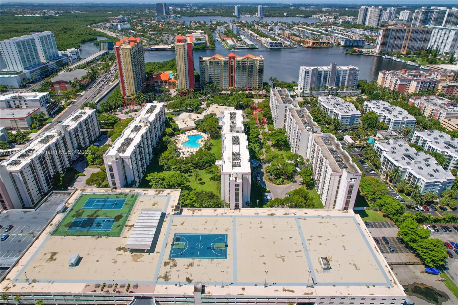 View of Tennis courts, basketball court