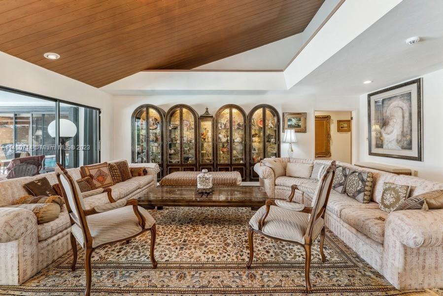 This view is looking Easterly displaying some nice architecture in the design and indirect lighting of this room.