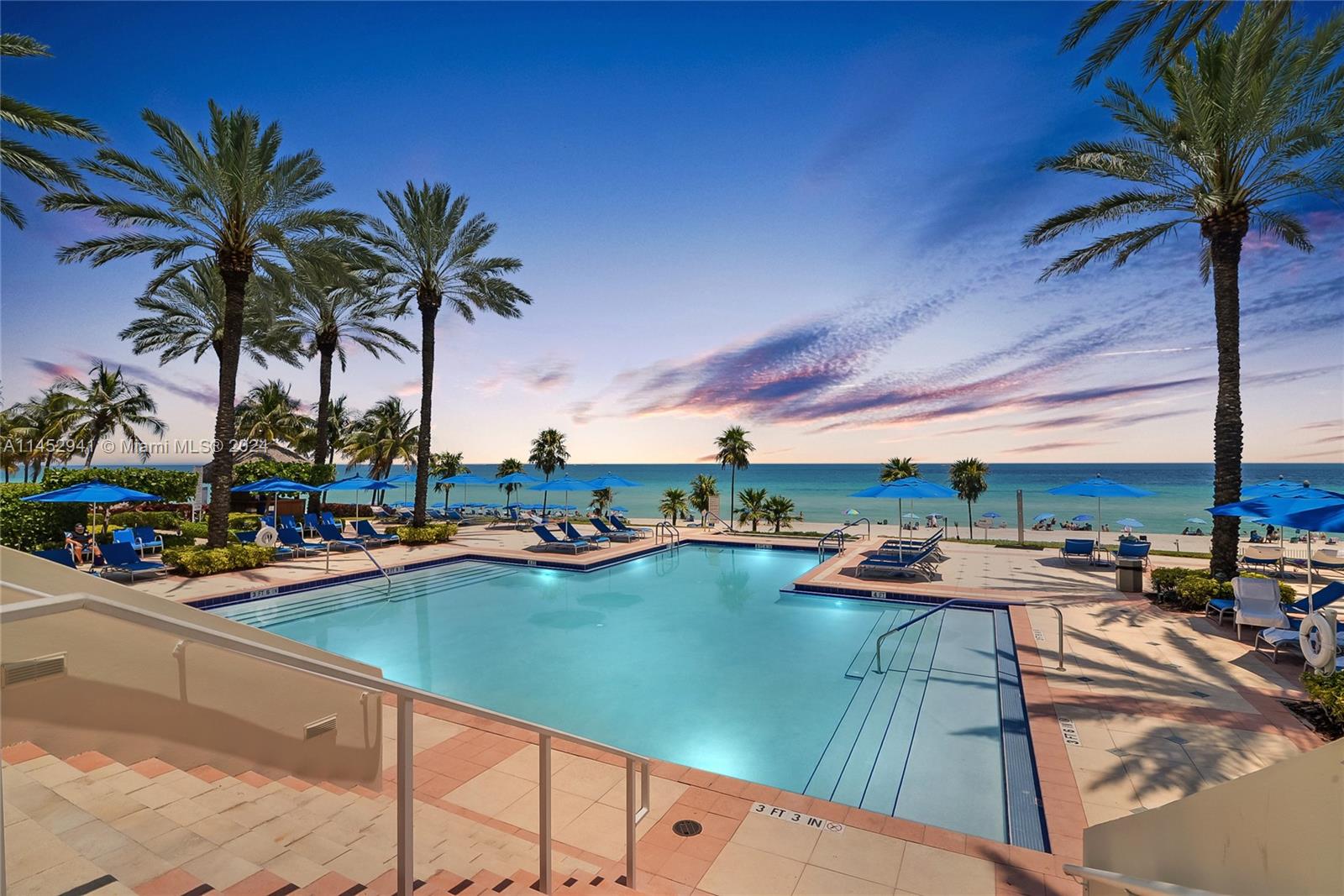 Indulge in the luxury of this exquisite 3-bed/2.5-bath oceanfront residence at Ocean 1 in Sunny Isles Beach. With an elevator entry into your own private foyer enjoy panoramic views of the ocean and city through expansive floor-to-ceiling windows, open style kitchen enhanced by two spacious balconies perfect for relaxation. Ocean 1 offers 700 ft of pristine beachfront and an array of resort-like amenities, including beach and poolside towel and umbrella service, on-site cafe, hot tub, sauna, steam room, gym and tennis court. Apartment is sold furnished, with luxury furniture. 2 assigned parking spaces. Special Assestment paid monthly of $ 811.40 until 09/01/25. As per owner and developer floor plan the Sqft of the apartment is 2210 Sqft as you can see in the last picture.