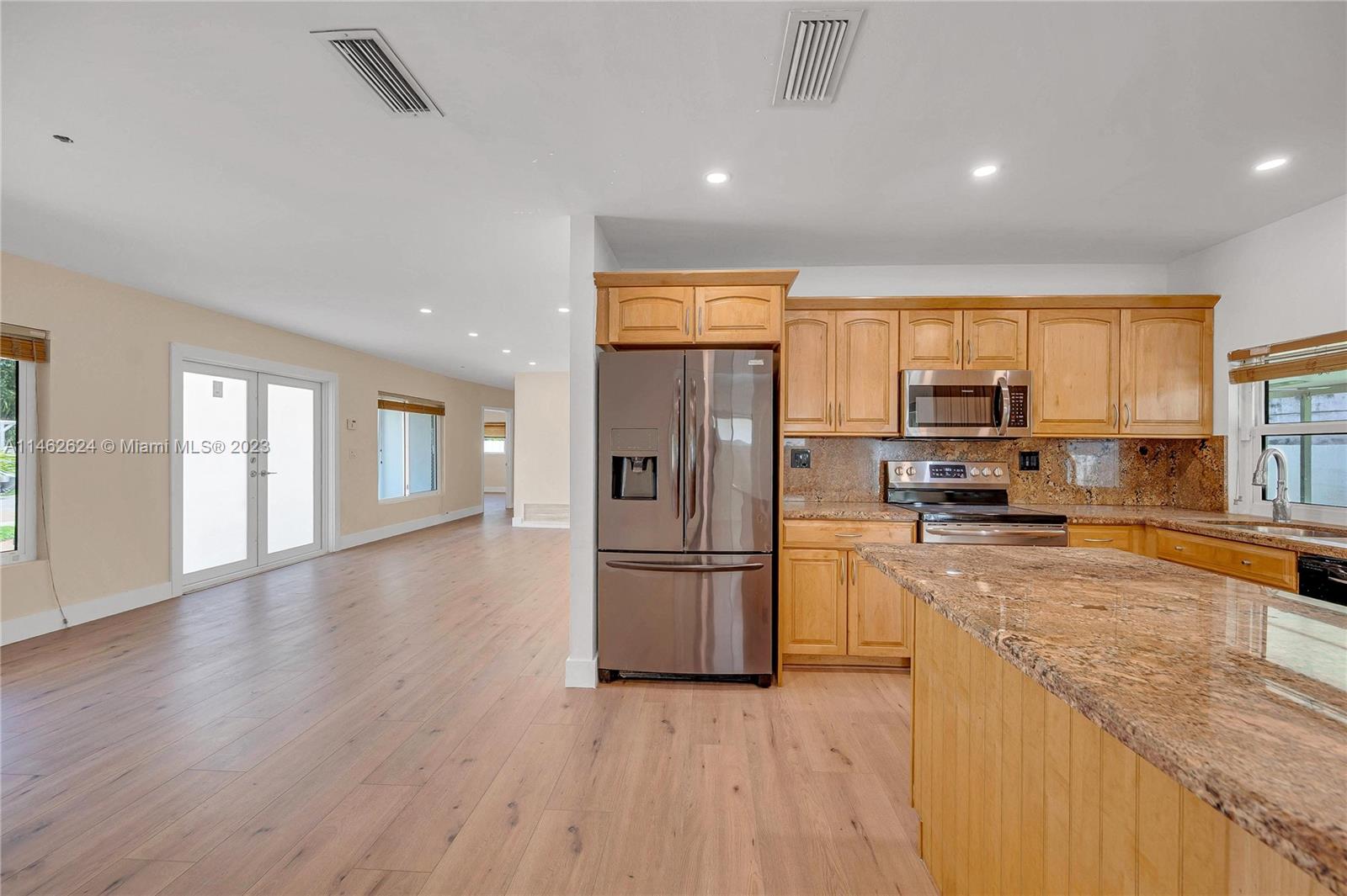 kitchen looking at front entrance