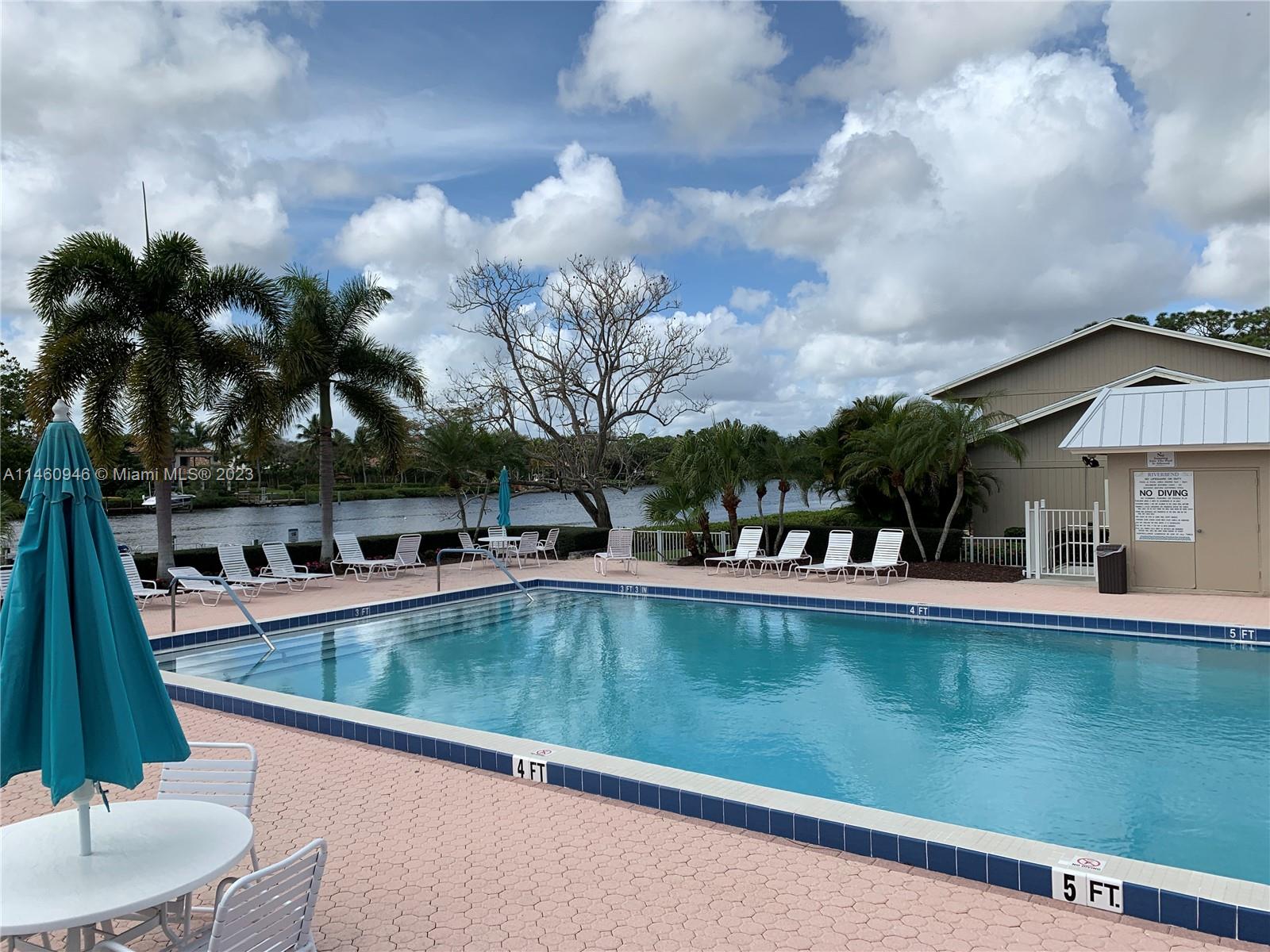 Large Heated Pool along the river