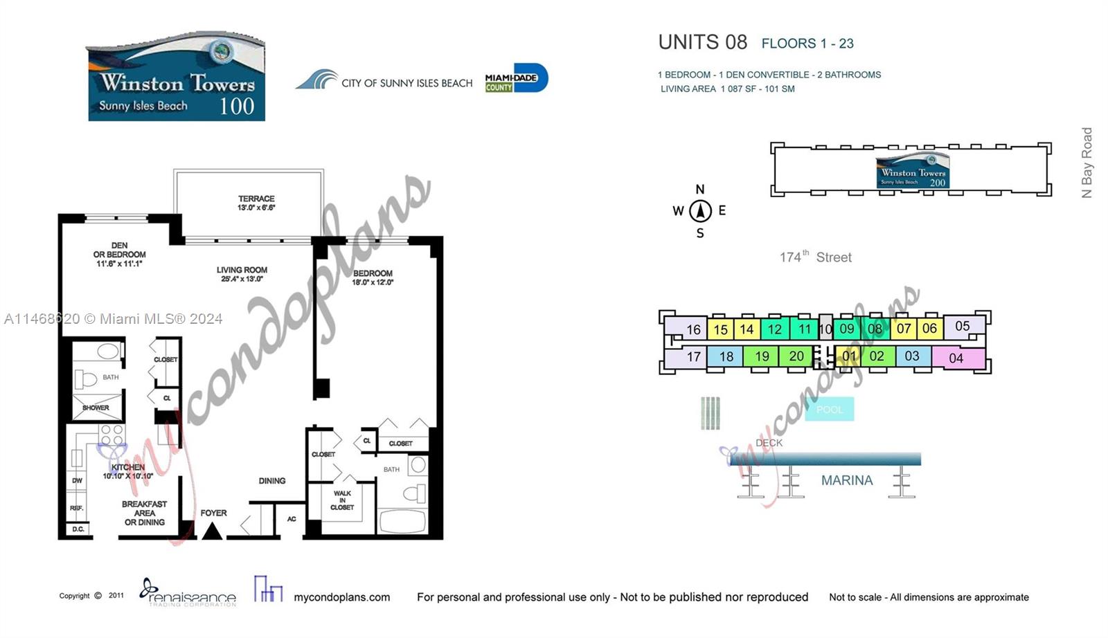 250 174th St, Sunny Isles Beach, FL, 33160 United States, 1 Bedroom Bedrooms, ,2 BathroomsBathrooms,Residential,For Sale,174th St,A11468620