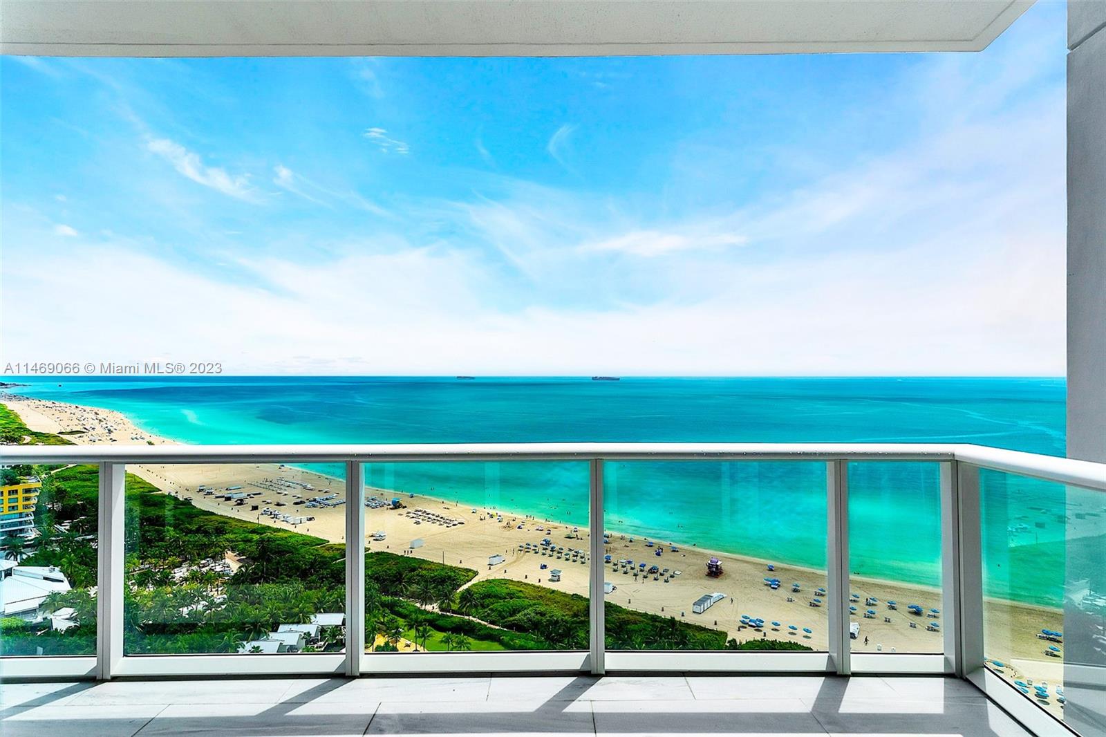 A stunning renovated apartment oceanfront & center of the renowned Continuum resort. This 2 bedroom split floor plan features a spacious open living area with a large balcony accessible from each room. Stepping into the private foyer the WOW factor is evident. Marvel at the sparkling blue ocean & vast sweeping views of Miami Beach through this modern designed light filled unit with high ceilings. A splendid turn key combination offering a distinctive luxurious Continuum lifestyle with 5-star amenities.