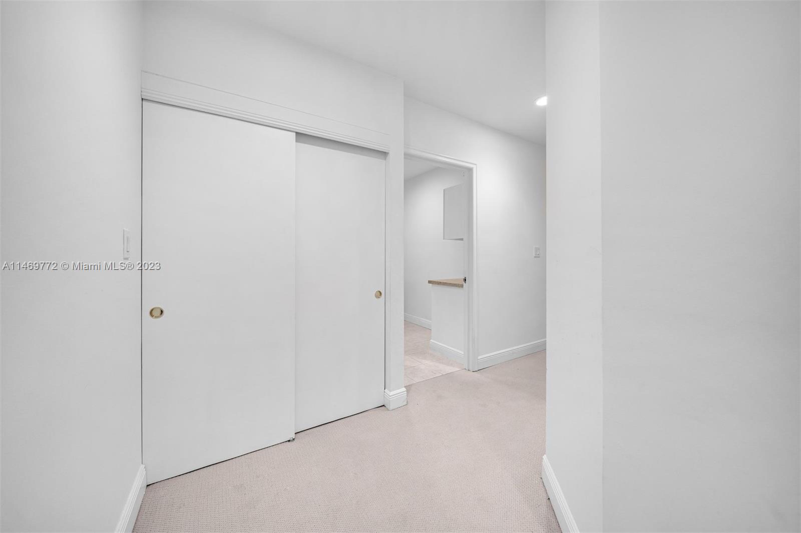 Studio entrance and closet