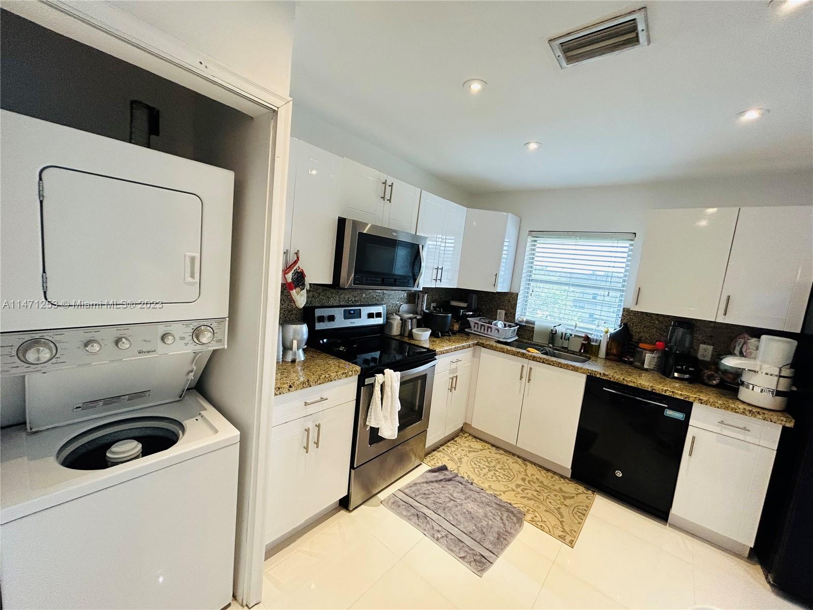 washer and dryer inside the apartment