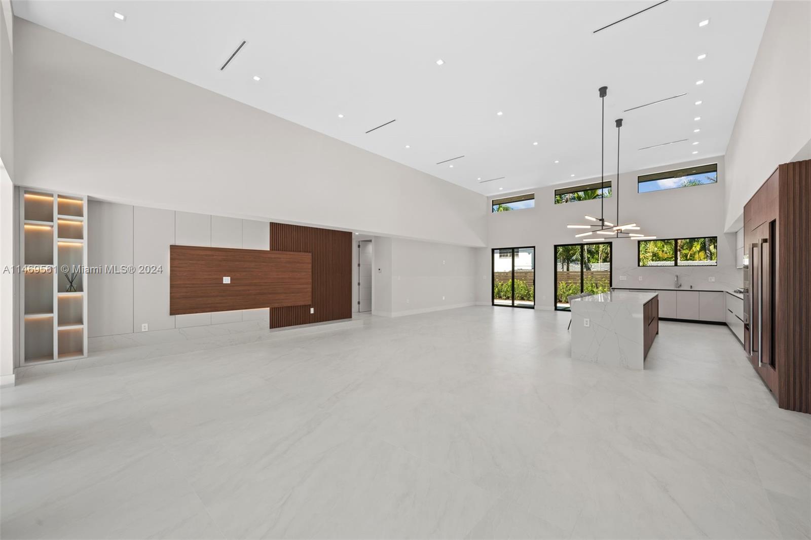 kitchen facing entry area