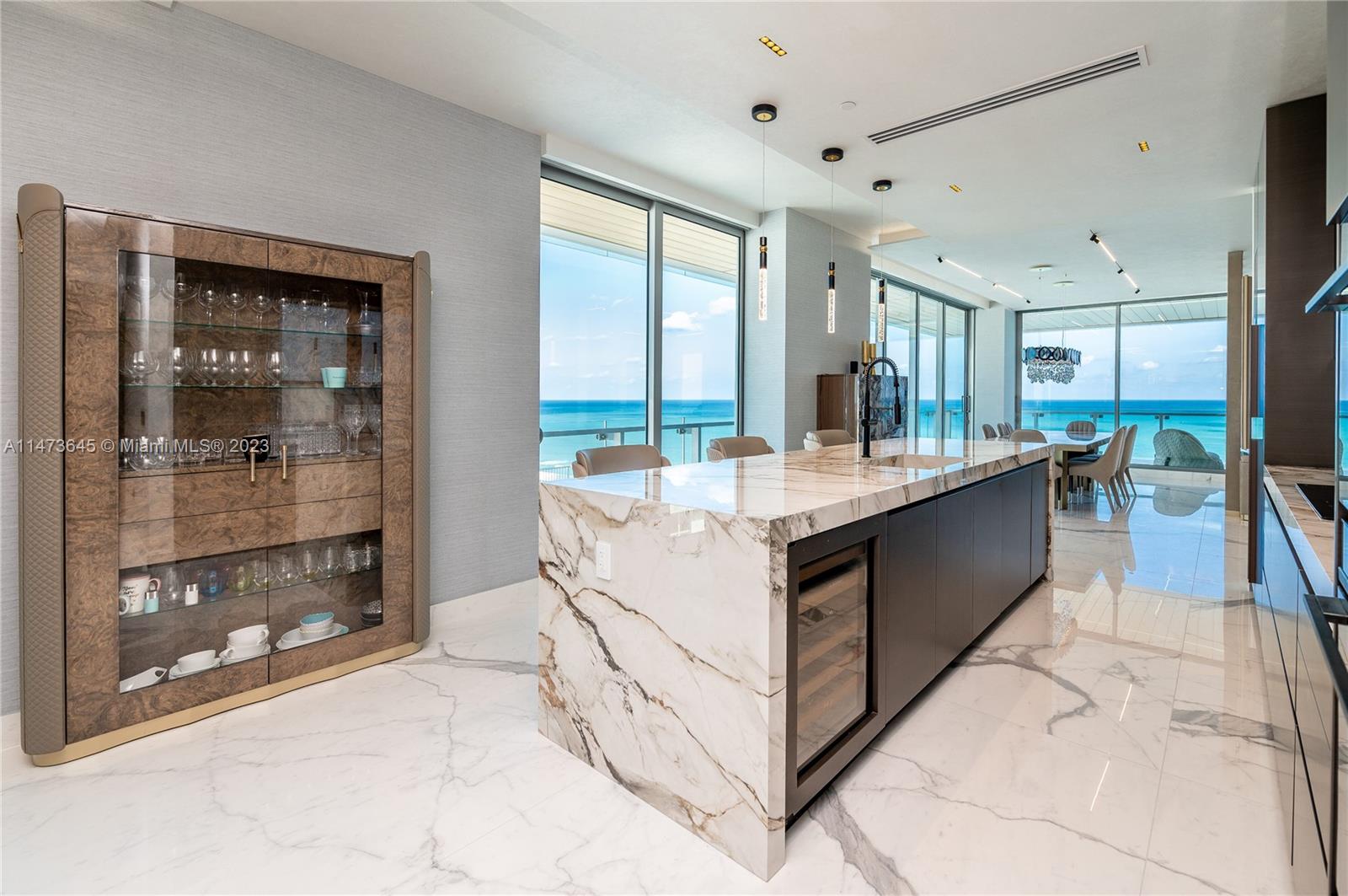 Den off of kitchen