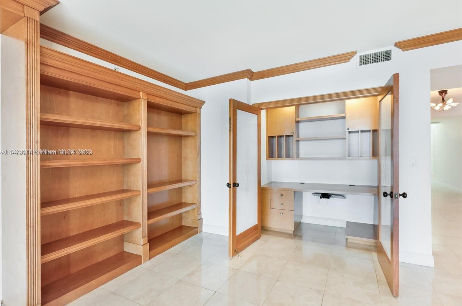 built in desk/office space
