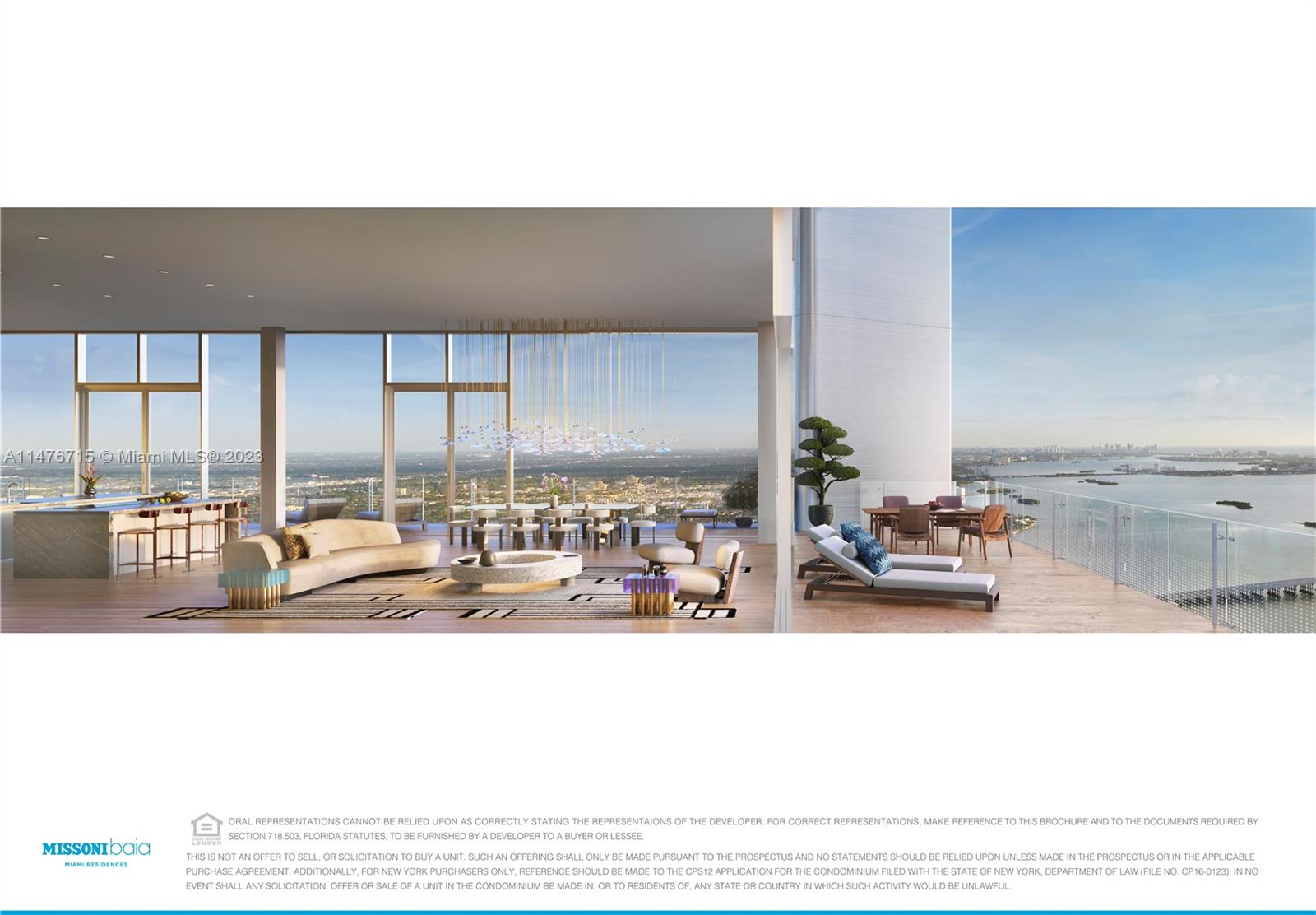 Designer ready Penthouse at desires Missoni. 3587 sqft under AC + incredible 2122 sqft terrace, incredible views of Biscayne Bay and Miami Skyline