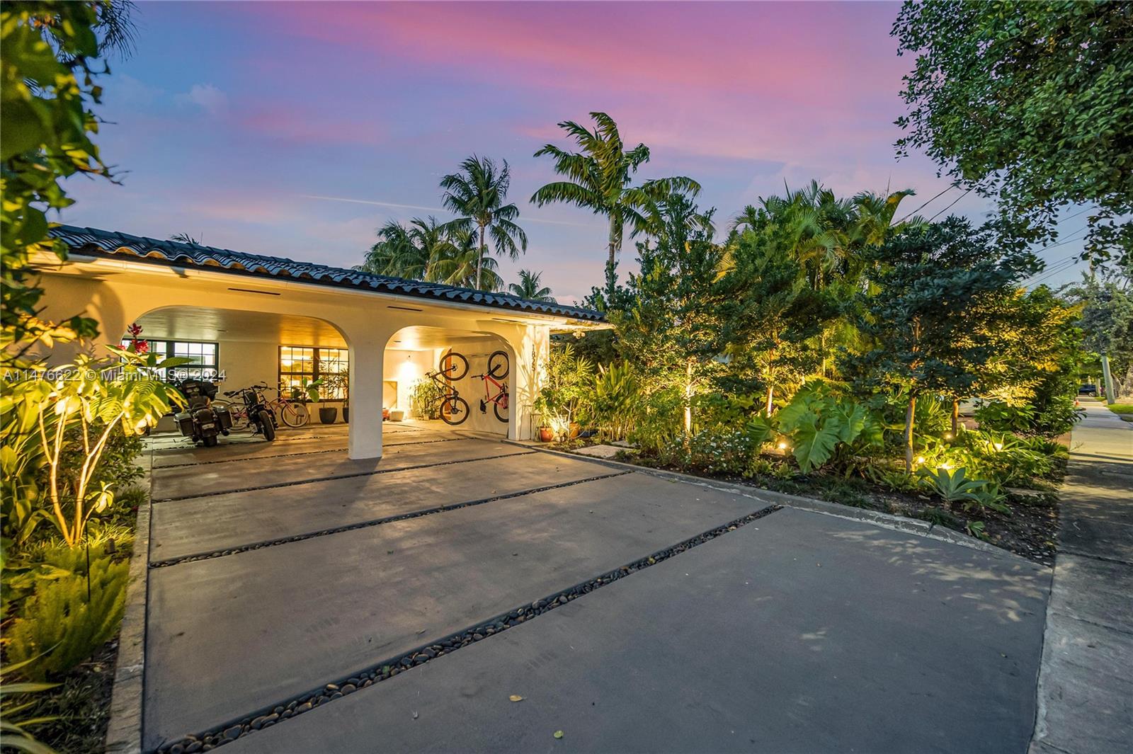 Brand new driveway and hardscape