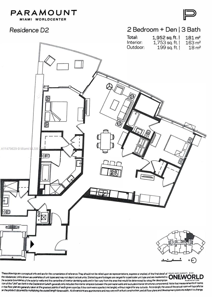 851 NE 1st Ave 2909, Miami, Florida 33132, 2 Bedrooms Bedrooms, ,3 BathroomsBathrooms,Residential,For Sale,851 NE 1st Ave 2909,A11479629