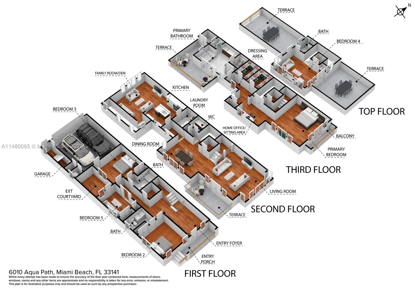 6010 Aqua Path, Miami Beach, FL, 33141 United States, 5 Bedrooms Bedrooms, ,4 BathroomsBathrooms,Residential,For Sale,Aqua Path,A11480085