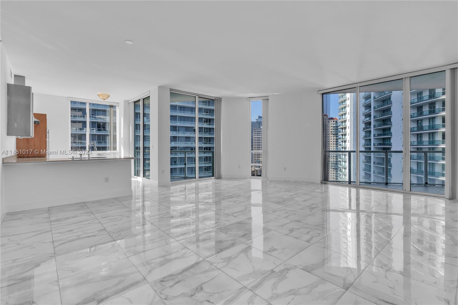 Luxury living awaits at this exquisite high-rise corner tower suite in the heart of Miami's prestigious Brickell neighborhood. With 10-foot ceilings that create an airy & spacious ambiance, this luxurious residence boasts 3 beds/3.5 bath. The Italian top-of-the-line kitchen is a chef's dream, complete with SS appliances.The master bedroom boasts California-style Harwood closets, combining elegance & functionality. Marble flooring adorns the bathrooms. The master bath is a true oasis, featuring a Kohler spa tub & shower for ultimate relaxation.Beautiful rooftop pool/gym overlooking the bay, this serene oasis offers a tranquil retreat where you can unwind, soak up the sun, & revel in the breathtaking views. 2 parking spots,1 assigned 1 valet. Bank appraised value $925,000.00.