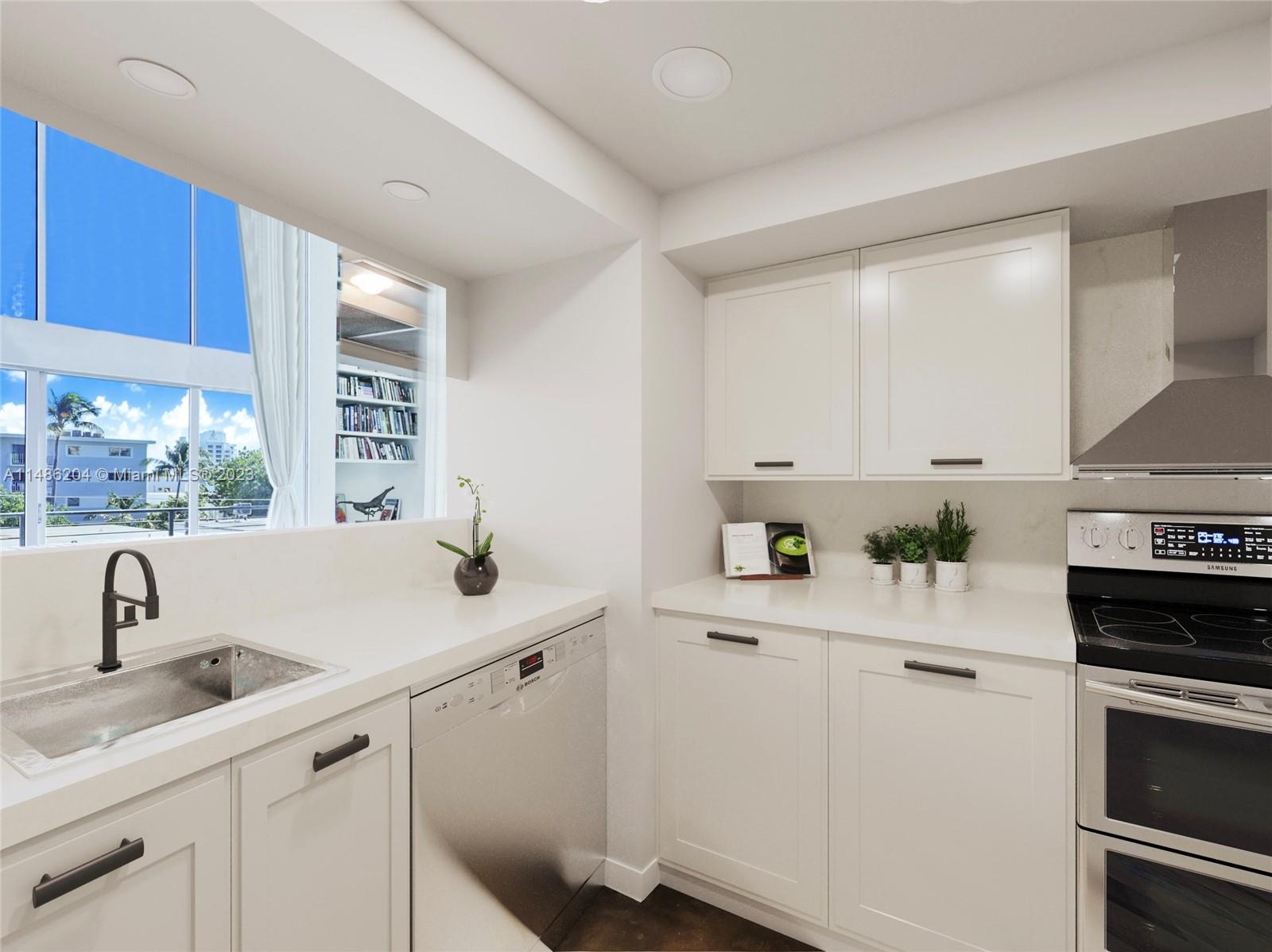 Photo includes Reality Renovation to showcase the possibility of the kitchen